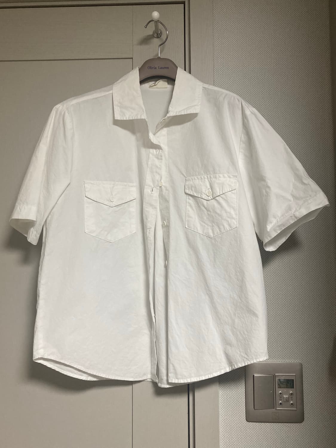 흰 여름 반팔 셔츠 상품이미지1