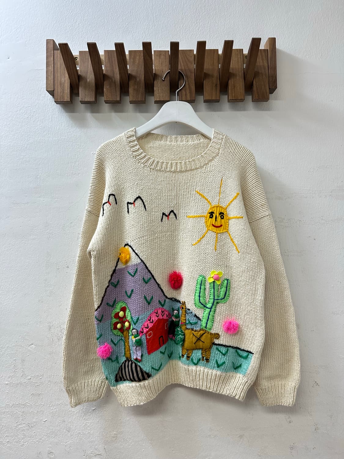 핸드메이드 빈티지 자수 니트 스웨터 상품이미지1