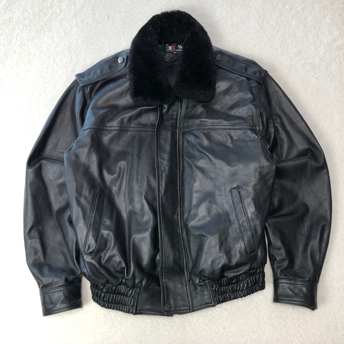 A2 이태리 레더자켓 퍼탈부착  상품이미지1