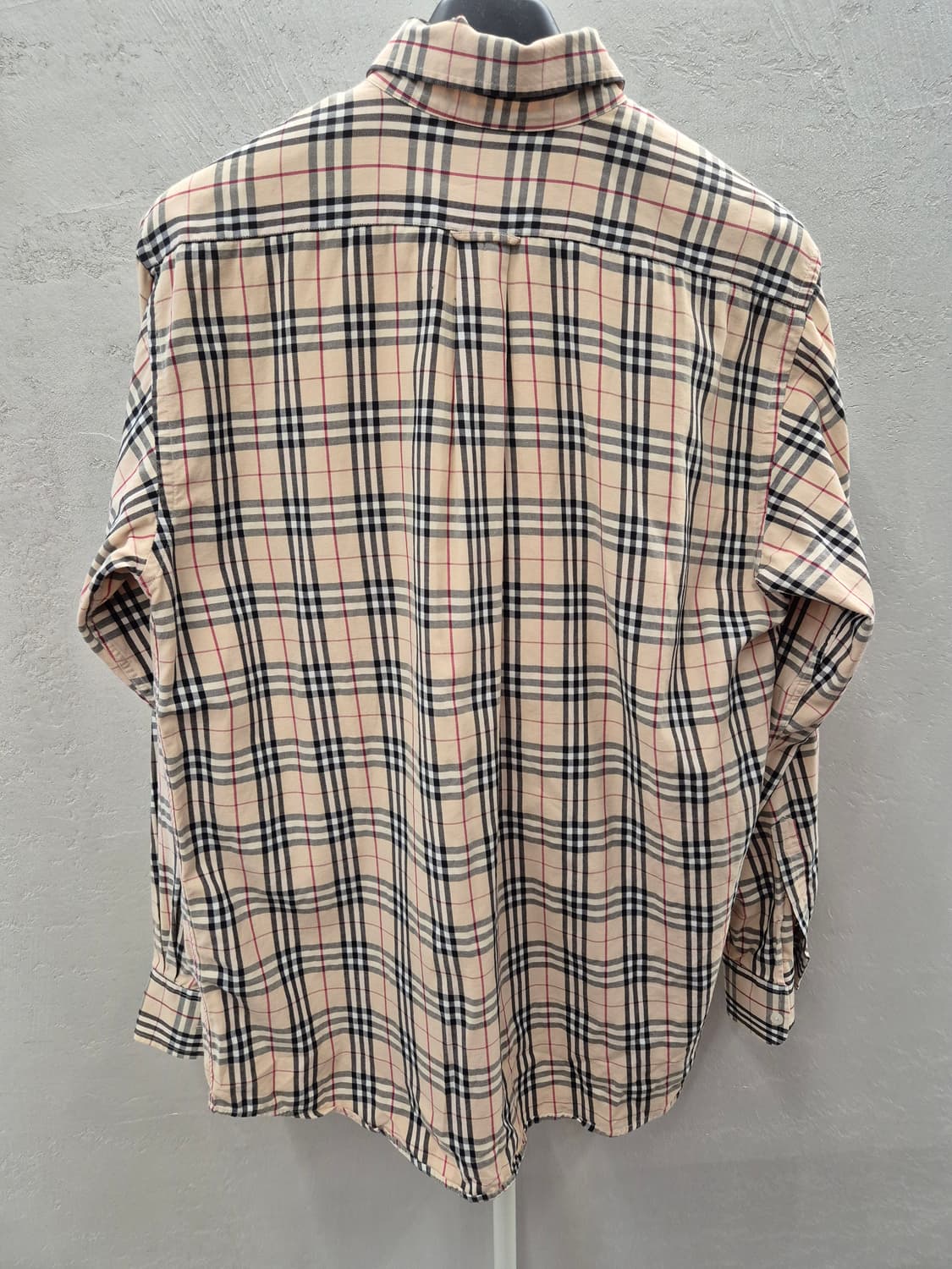 버버리 베이지&블랙 체크패턴 셔츠L 상품이미지3