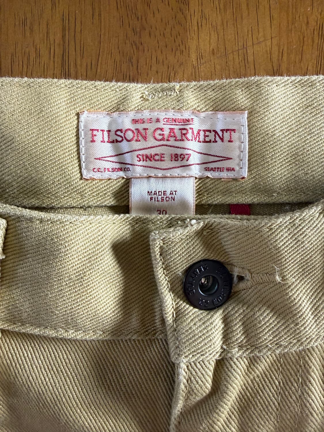 필슨 가먼트 코튼 트윌 팬츠 30 (미국제) 상품이미지3