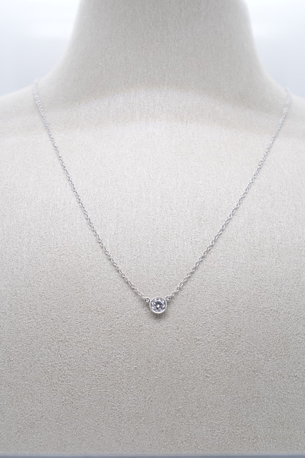 티파니 바이더야드 1포인트 천연다이아몬드 백금 펜던트 목걸이 상품이미지5