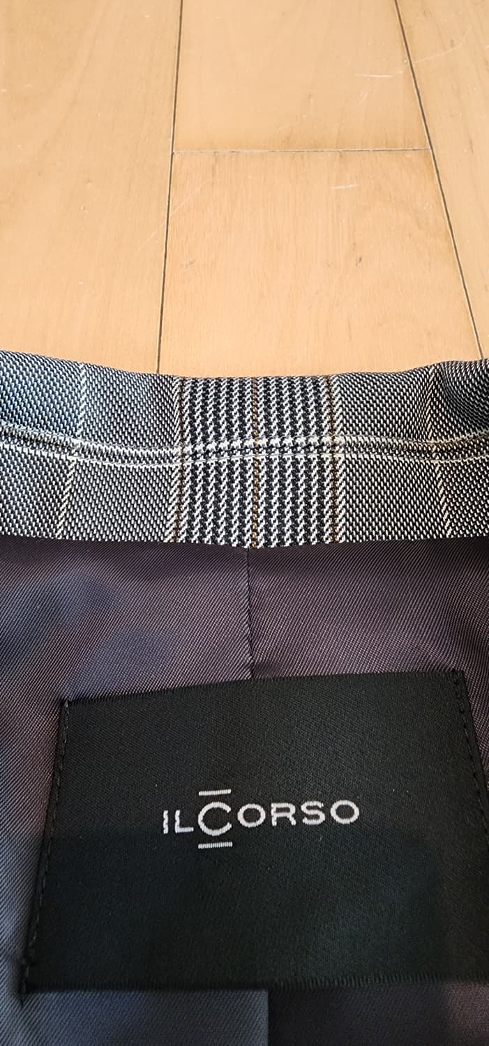 (새상품)일꼬르소 그레이 체크 오버핏 자켓 L~슬림XL 상품이미지6