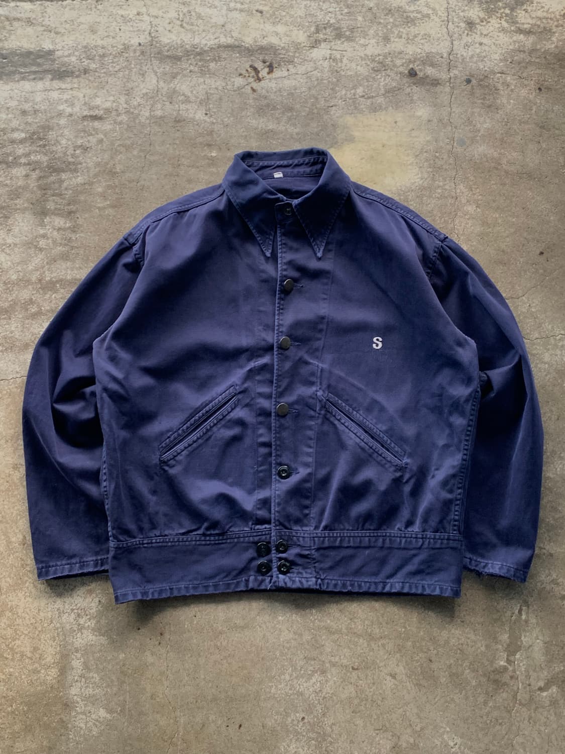 40s 미군 의료용 회복복 자켓 네이비 상품이미지1