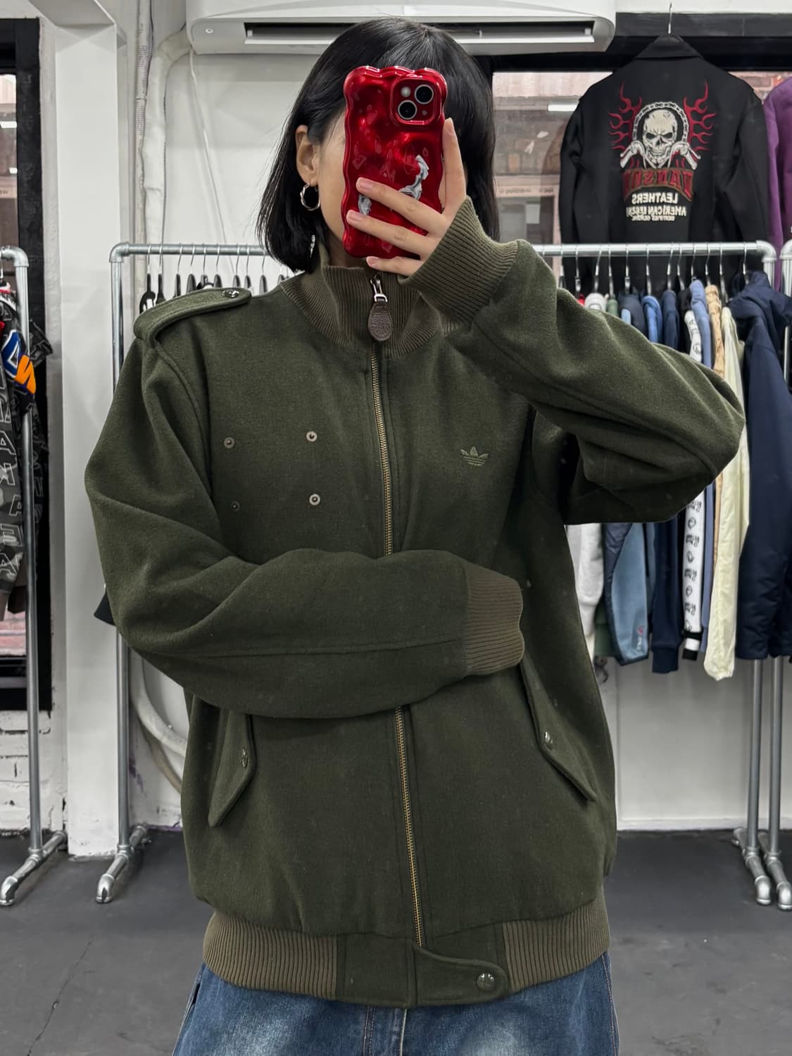 아디다스 파이어버드 카키 울 자켓 상품이미지3