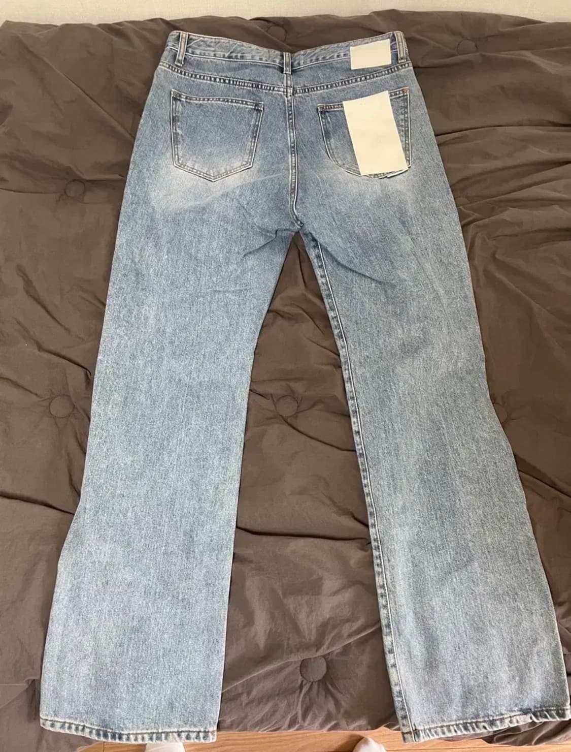 랩101 톰 사이드 라운딩 미드 블루 스톤워시 32사이즈 상품이미지3