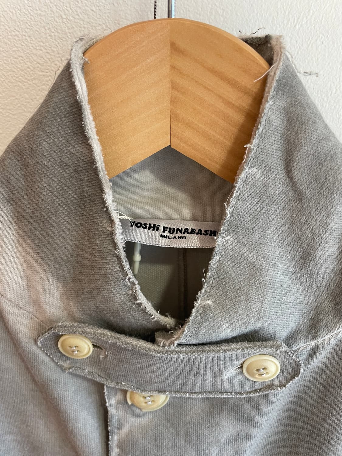 요시 후나바시 스탠드 카라 코튼 자켓 상품이미지4