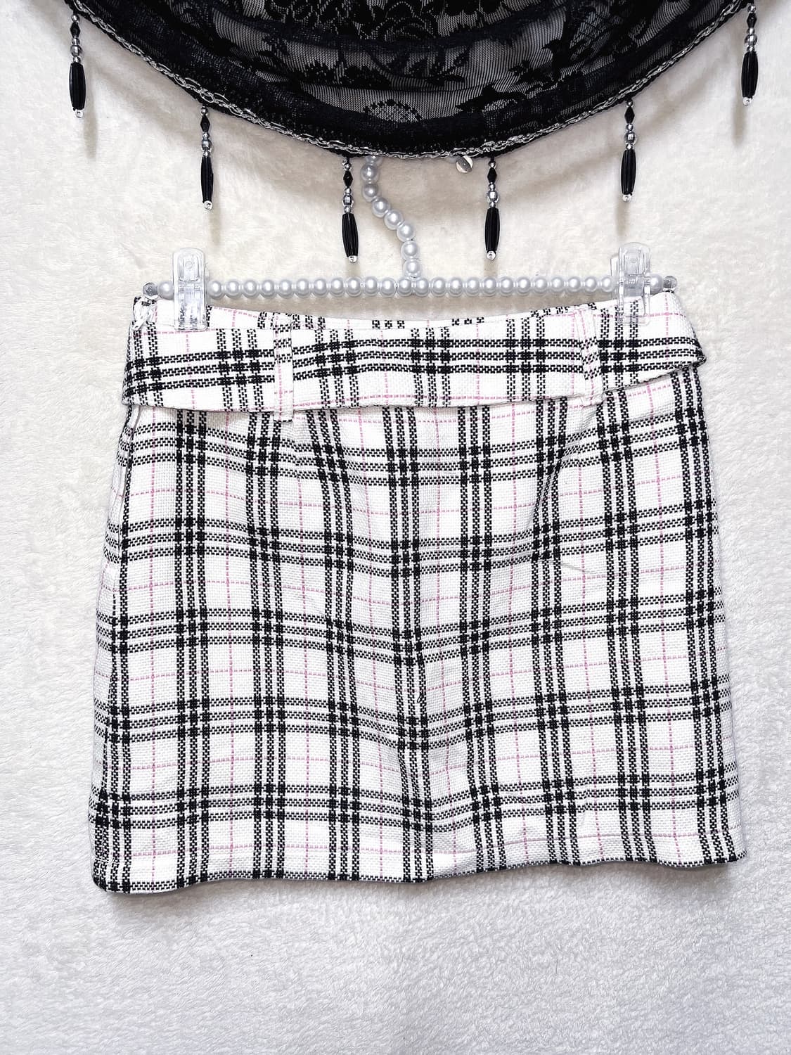 세실맥비 버버리st 체크 벨트 미니스커트 로맨틱갸루 로걀 긱시크 프레피 상품이미지3