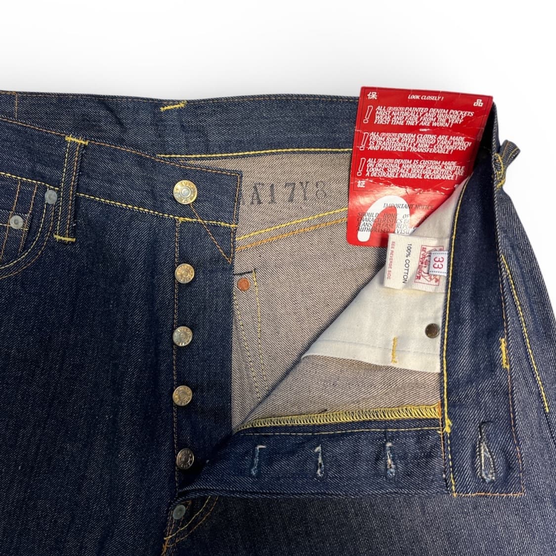 EVISU 에비수 일본 후쿠로쿠쥬 자수생지 데님팬츠 33 상품이미지3