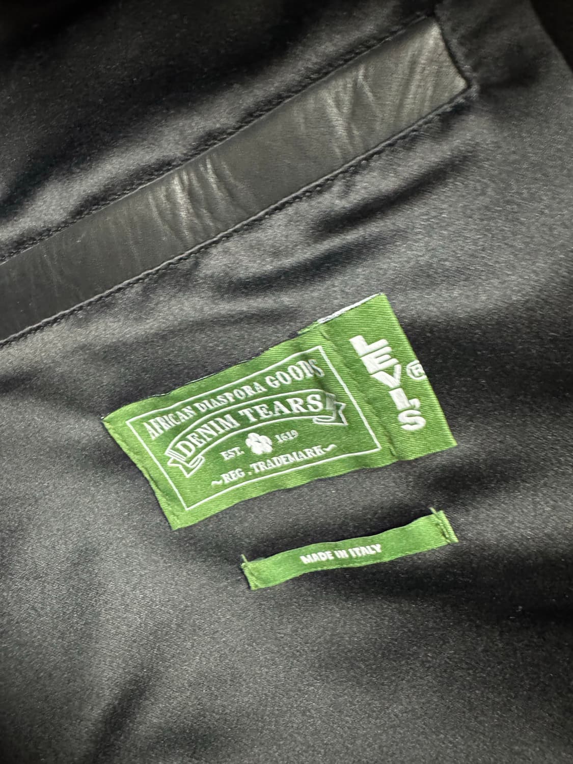 리바이스 x 데님 티어스 레더 코튼 리쓰 타입 3 자켓 블랙 (XL) 상품이미지6