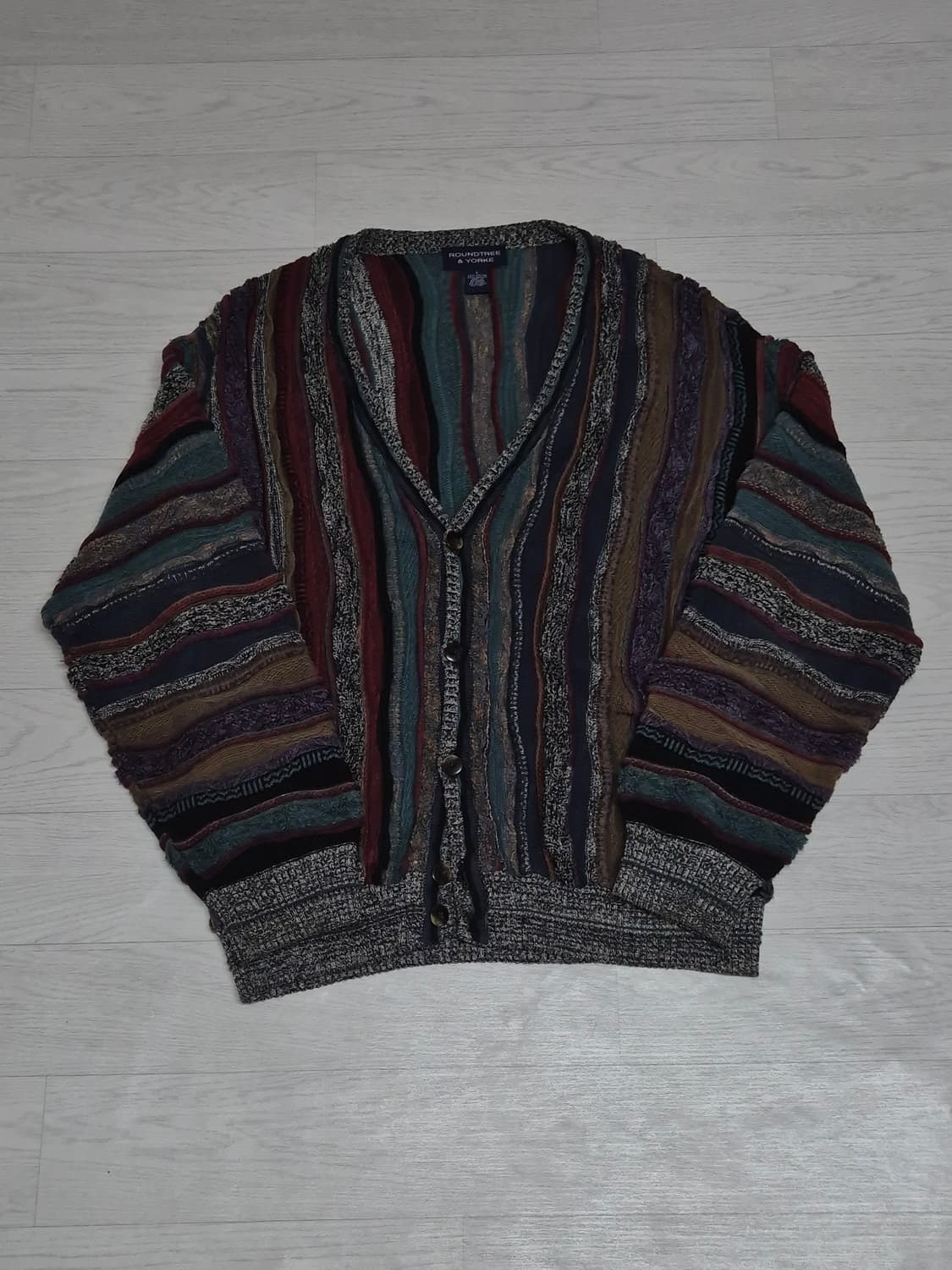 L) 케이블 멀티컬러 가디건 상품이미지1