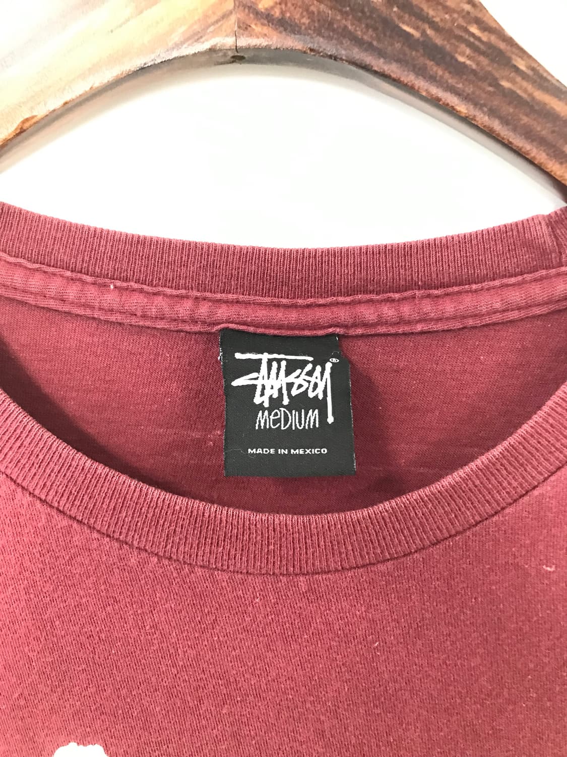 스투시 월드투어 버건디 반팔 티셔츠 상품이미지7