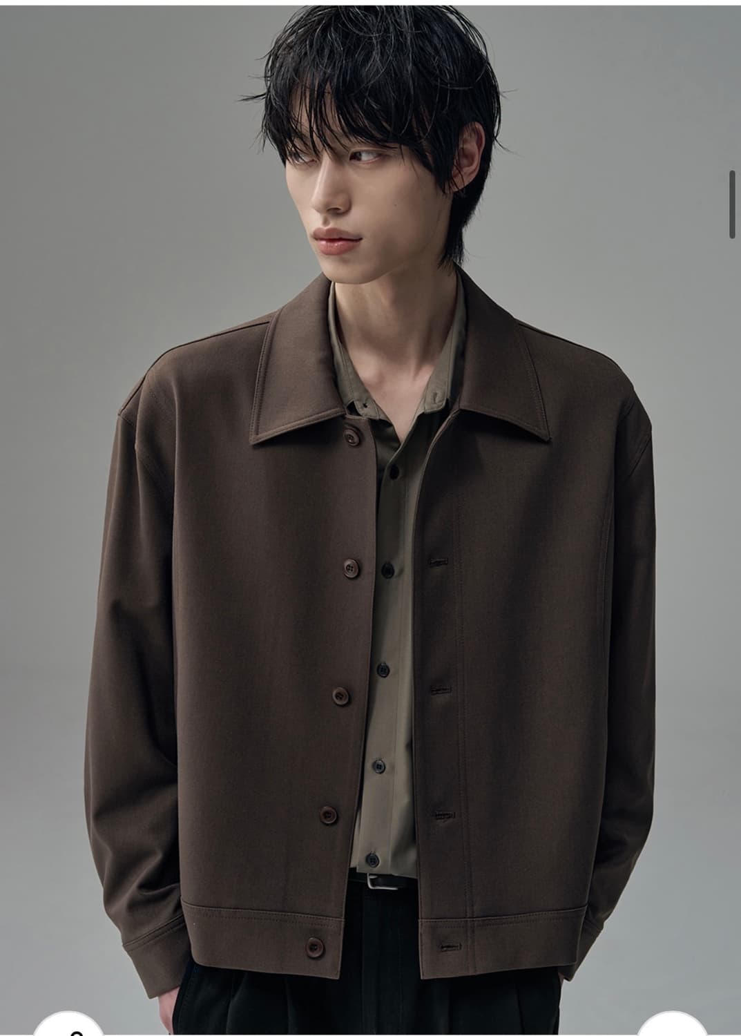 (새상품)(XL) 드로우핏 도브 울 미니멀 라인 자켓 DARK BROWN 상품이미지6