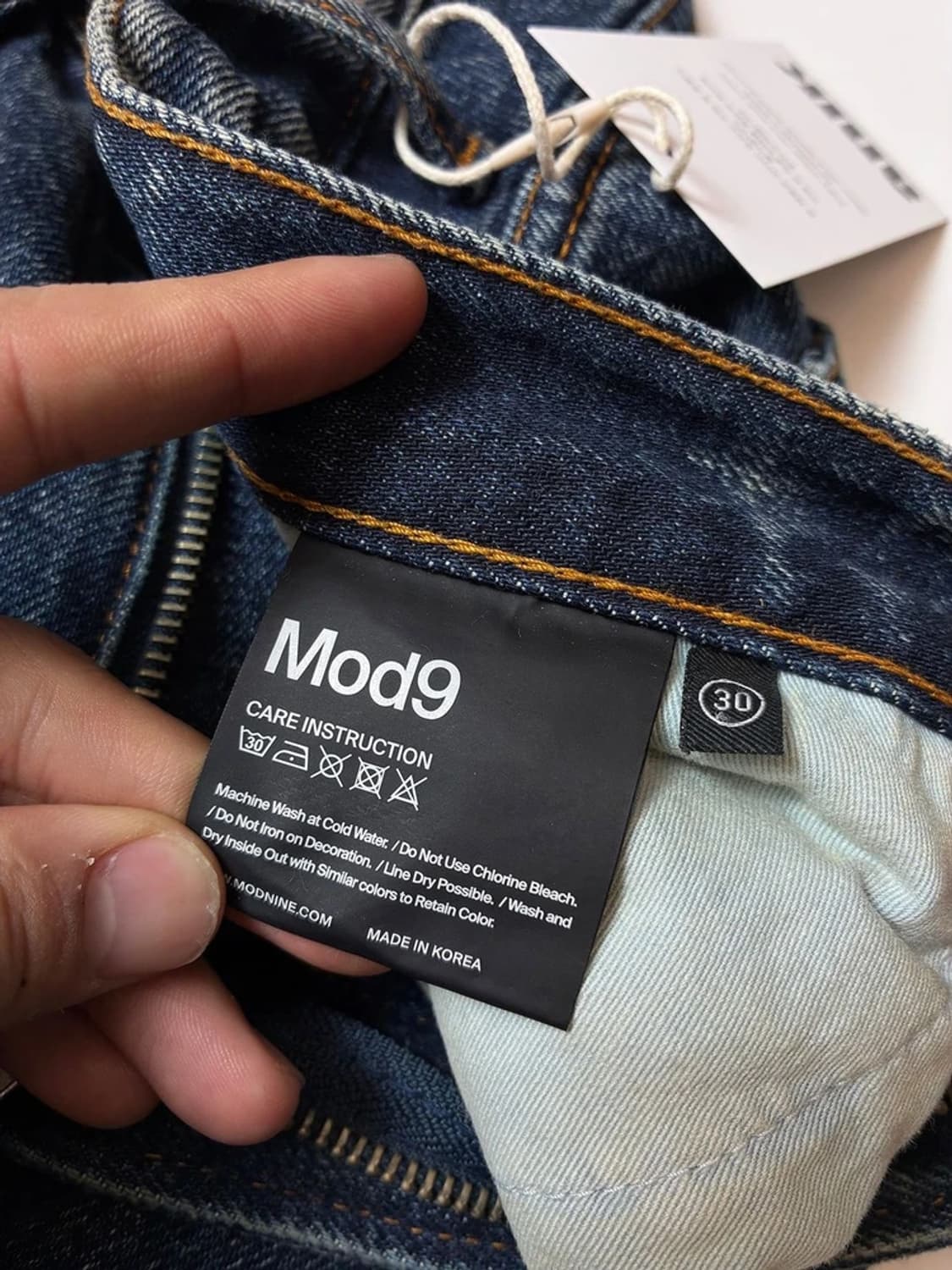 모드나인 블랙 스타더스트 스트레이트 데님 팬츠 PN9340 상품이미지8