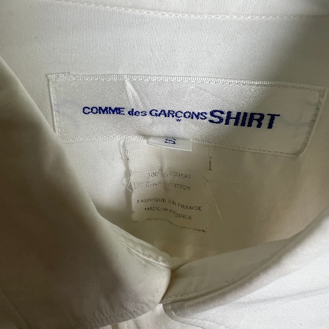 CDG 꼼데가르송 화이트 셔츠 S 상품이미지3