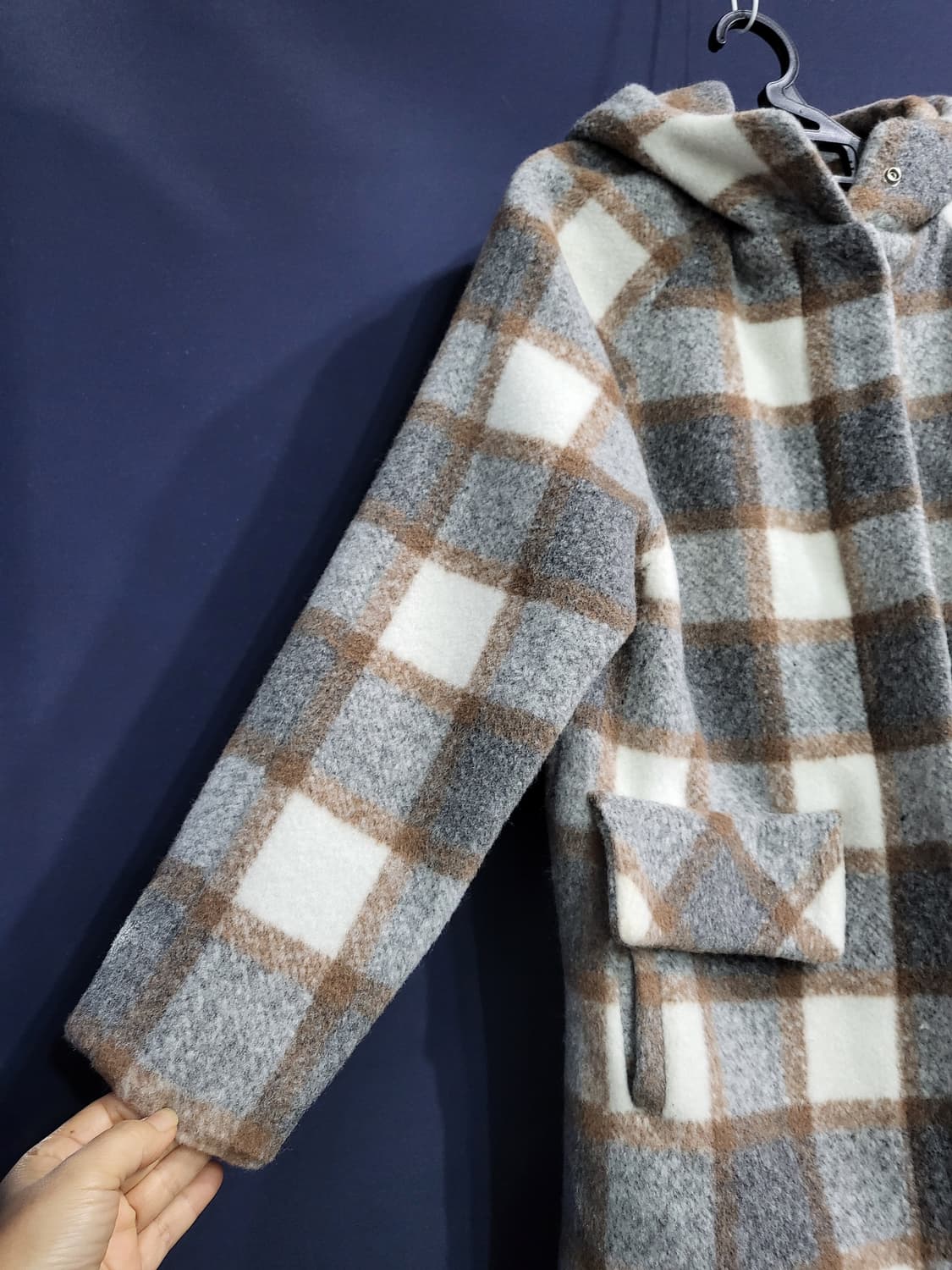 collects 체크 후드코트(새상품) 상품이미지2