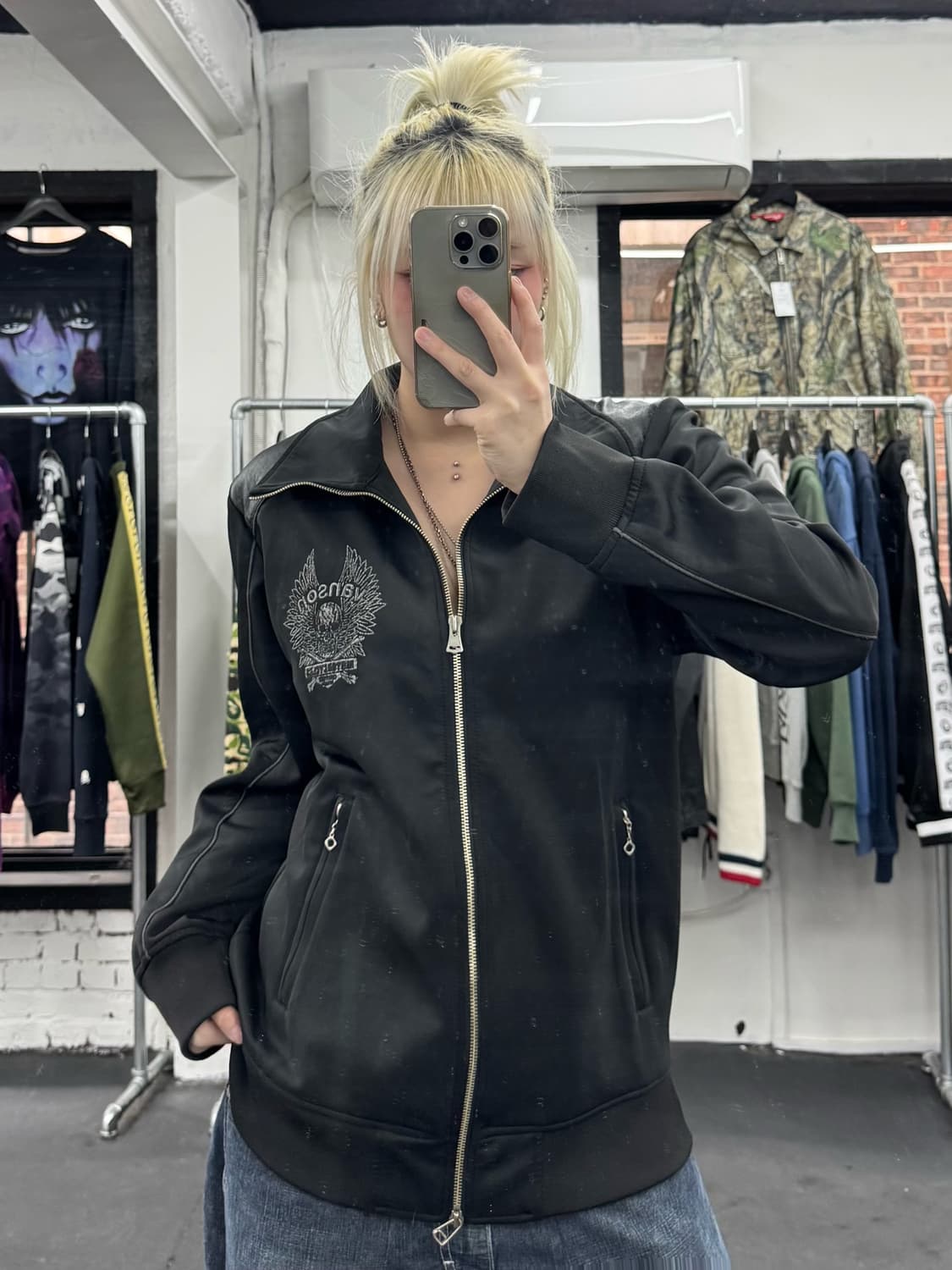 밴슨 레더 빅로고 투웨이 져지 상품이미지2