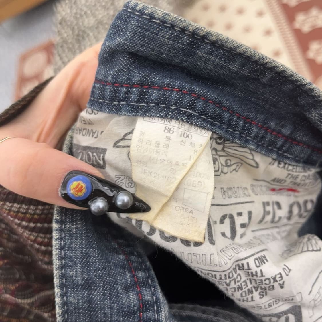 푸부 포드 머스탱 키치 스트릿 힙합 데님팬츠 34인치 C08795 상품이미지7