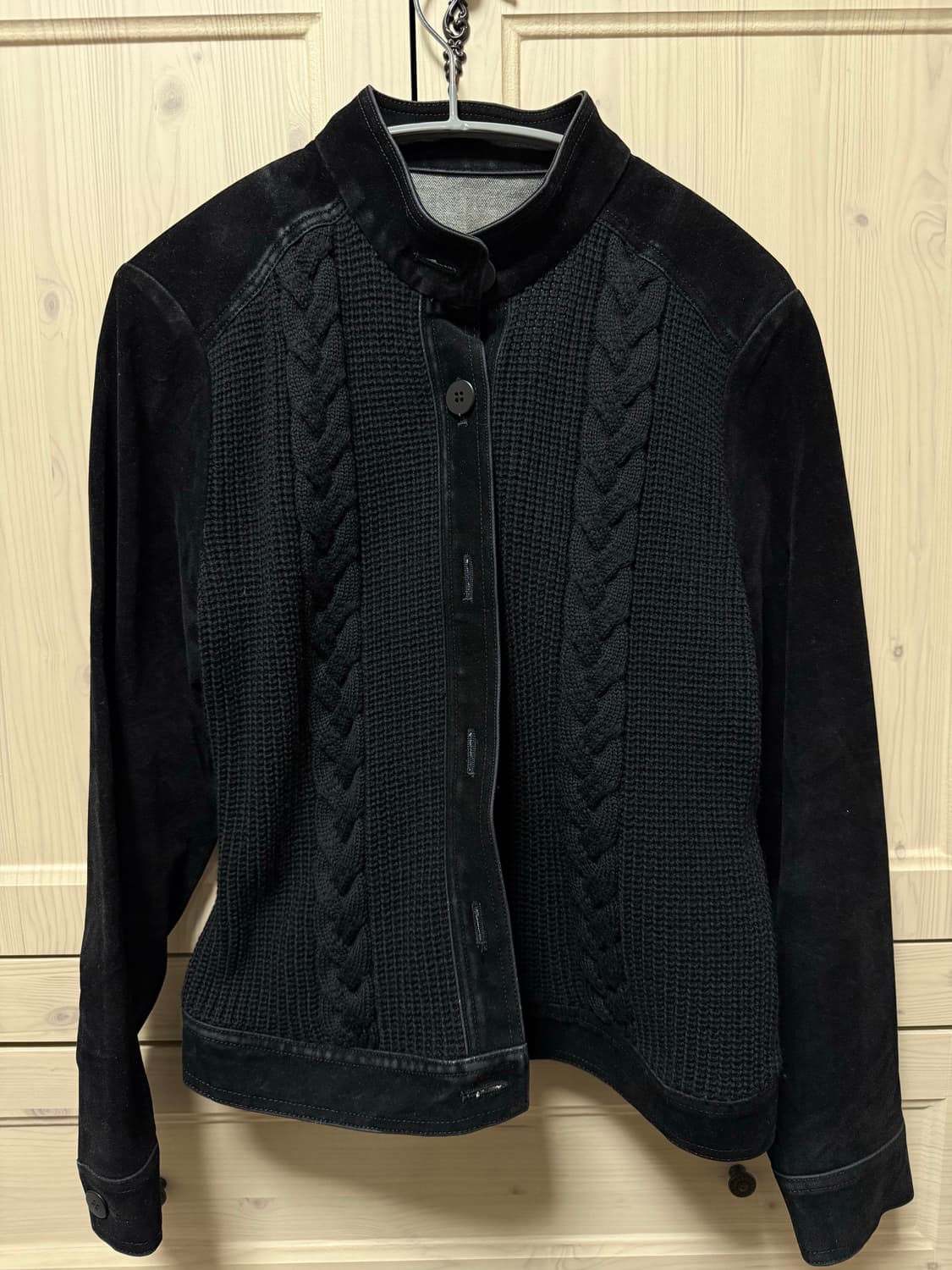 일본 빈티지 자켓 니트 스웨이드 혼합디자인 상품이미지2