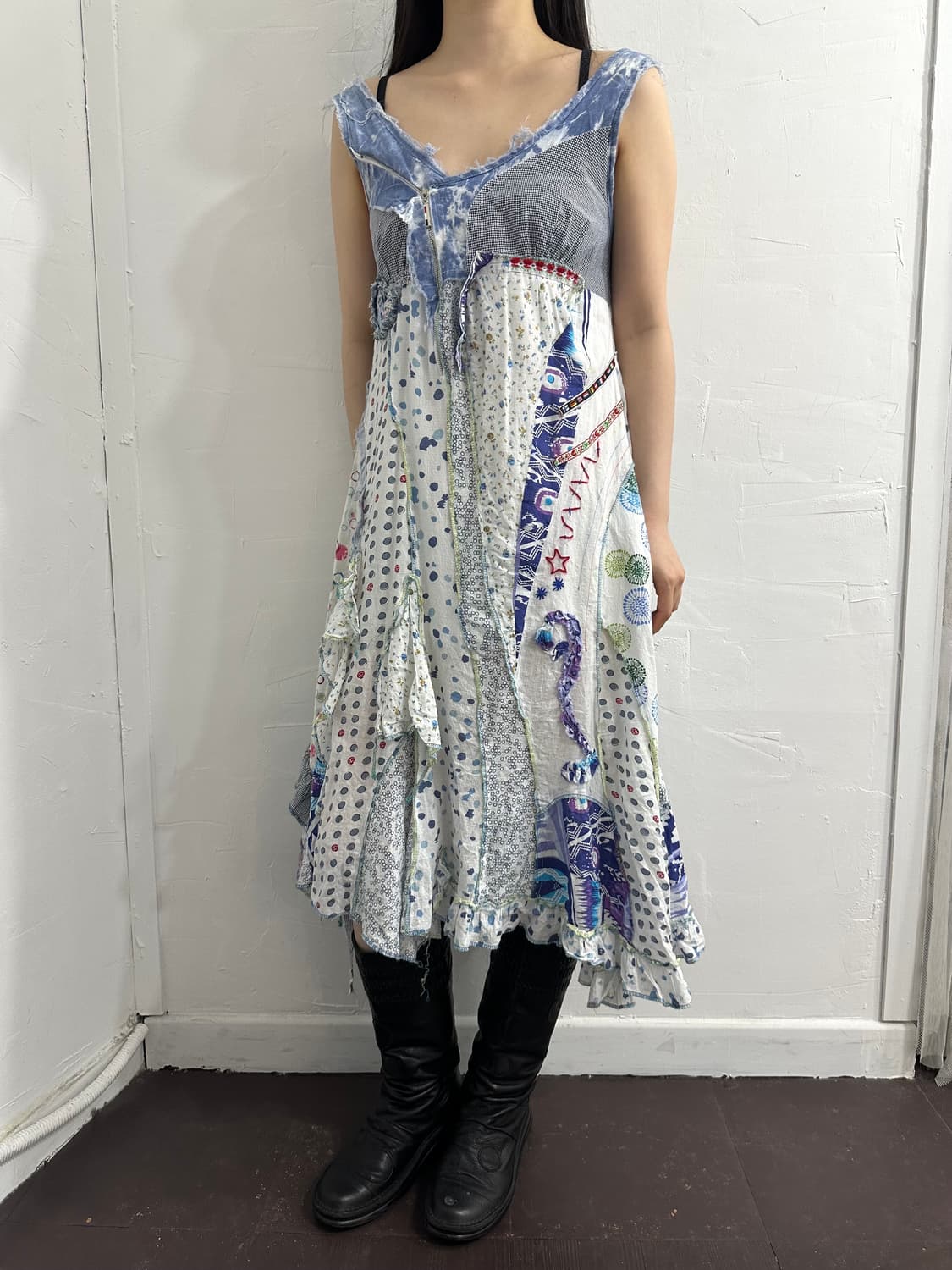 for her paris art patchwork dress 상품이미지4