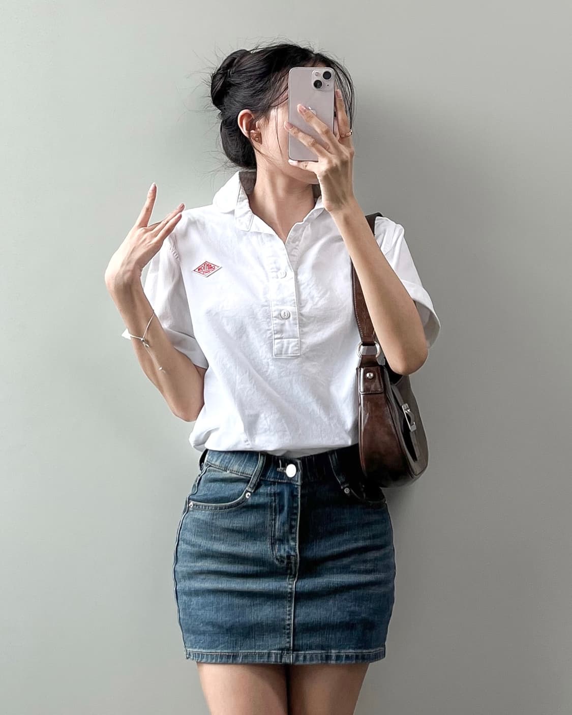 단톤 반팔 셔츠  상품이미지2
