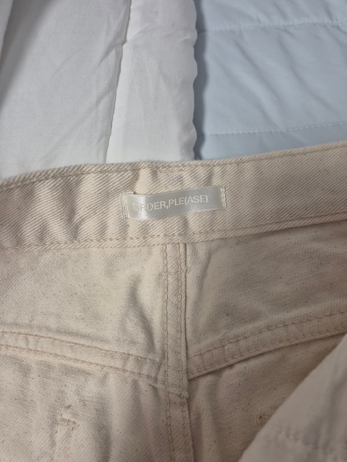 오더아카이브 미니멀 와이드 크림진 28 상품이미지2