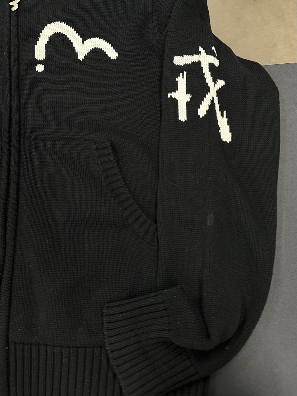 에비수 90s 다이콕 니트 후드집업 상품이미지5