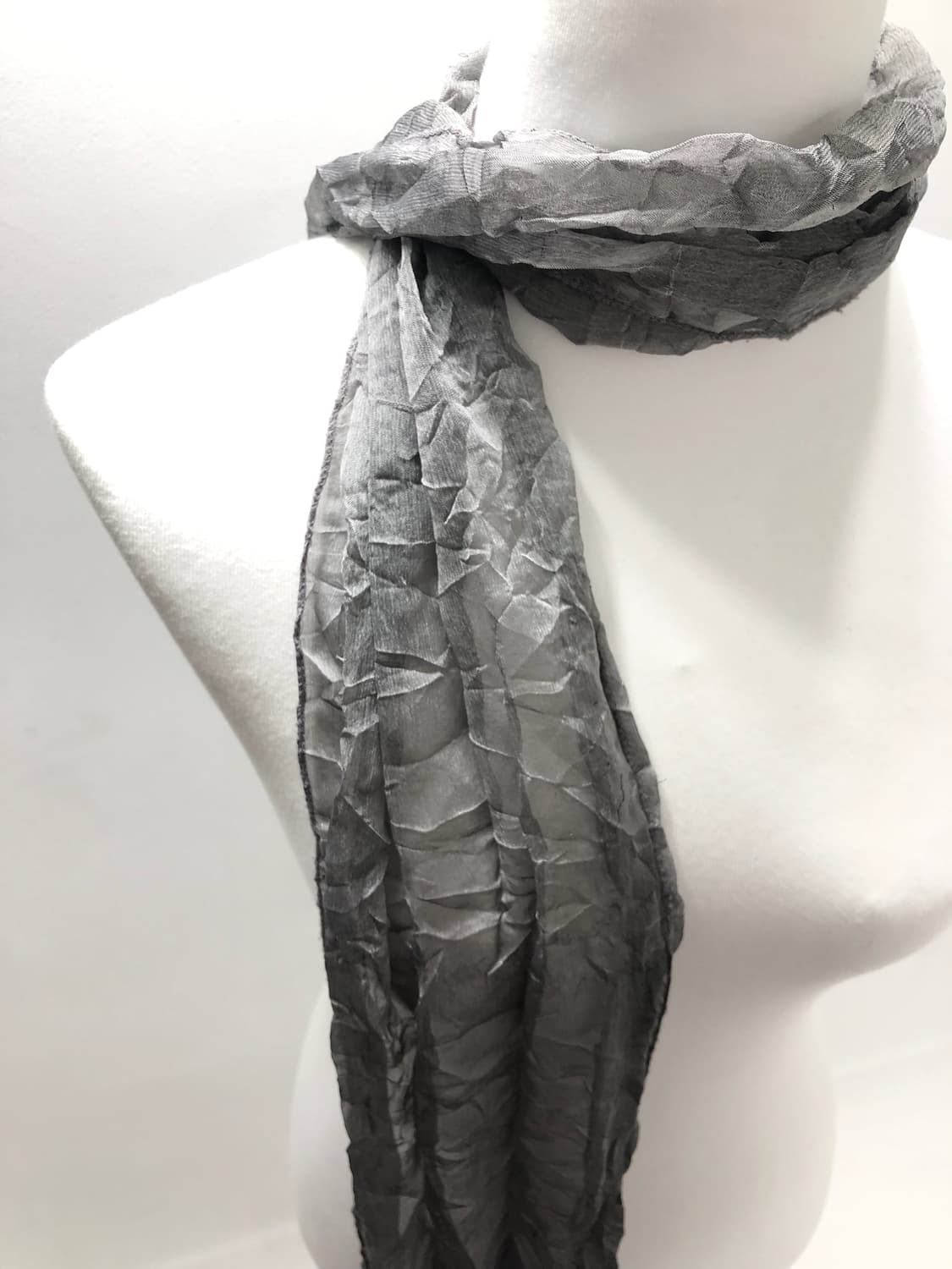 Grey Shirring Scarf 상품이미지3