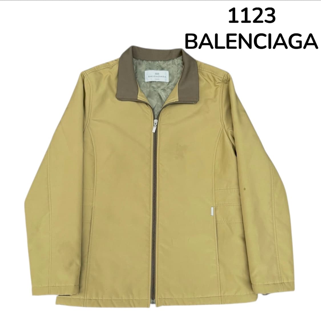 발렌시아가 아카이브 블루종 브라운 카라 포인트 자켓 L 상품이미지2