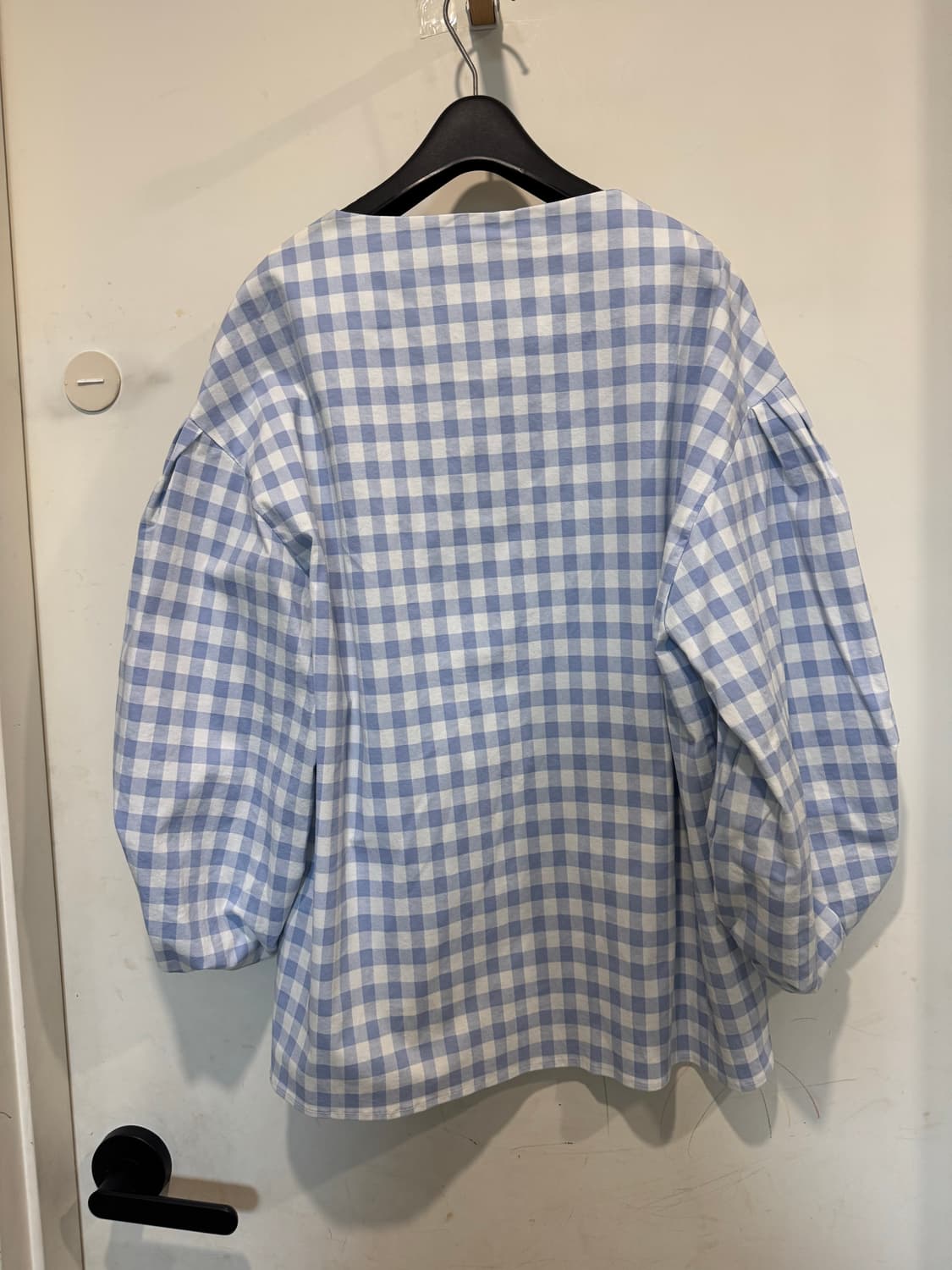 yuri yim 유리임 체크 벌룬 블라우스 상품이미지7