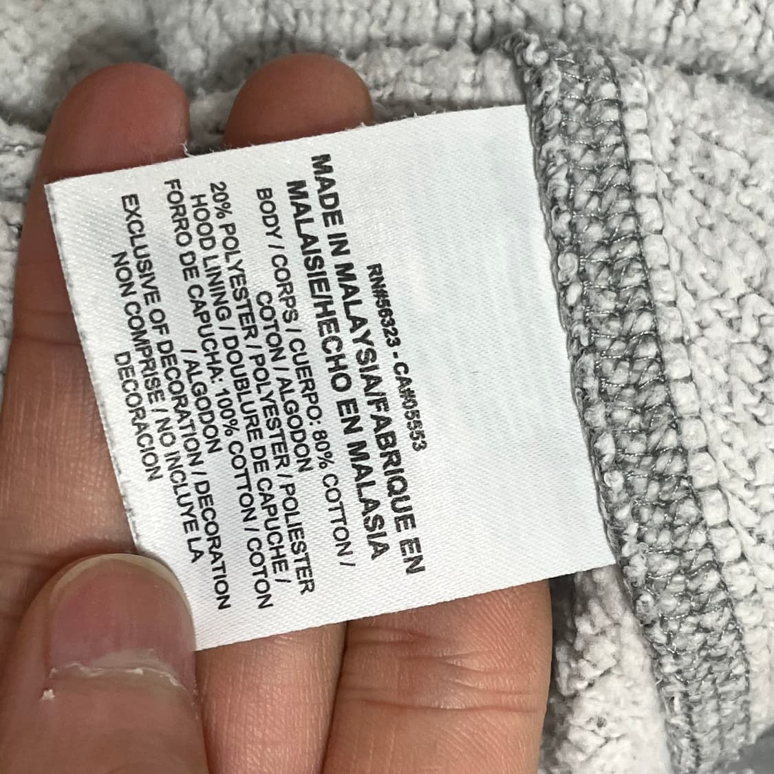 나이키 스우시 그레이 후드티셔츠 남성L 상품이미지4