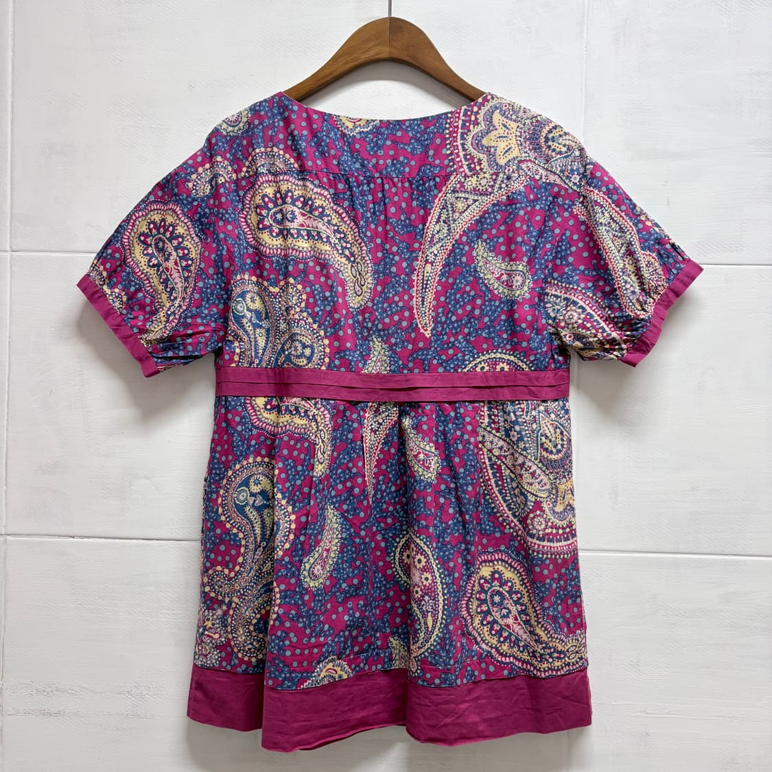 에스닉 페이즐리 코튼 패턴 블라우스 JPN 상품이미지6