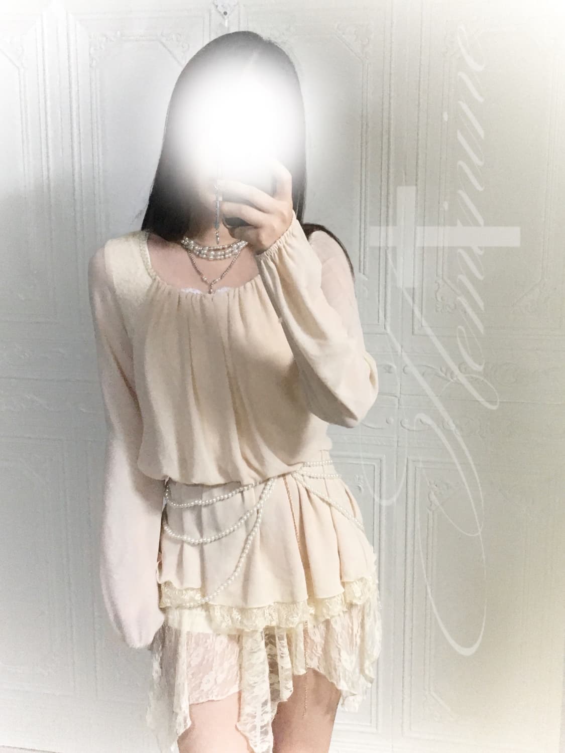 세실맥비 아이보리 레이스 블라우스 상품이미지1