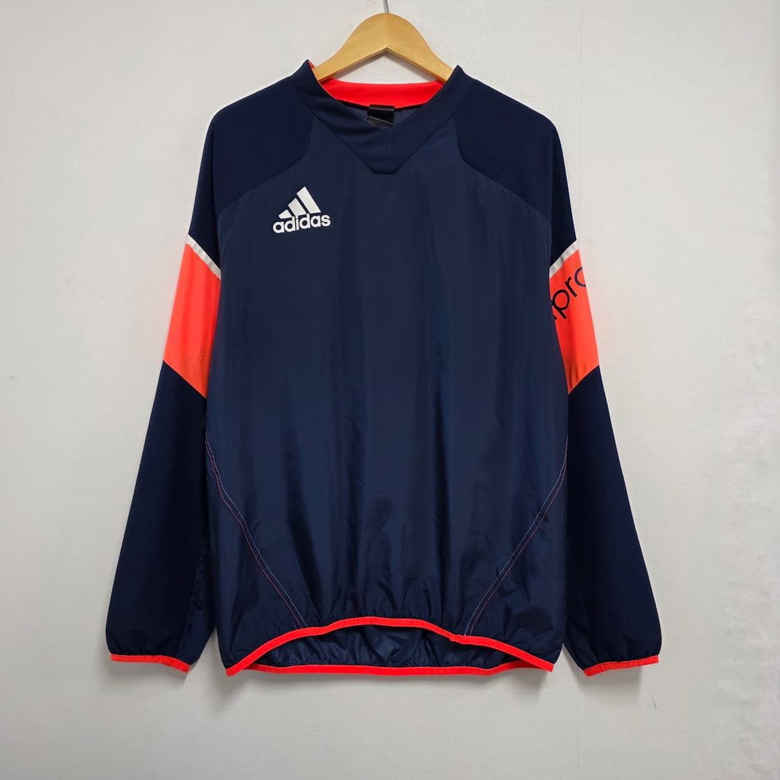 L 100) 아디다스 네이비 올드스쿨 바람막이 웜업 상품이미지2