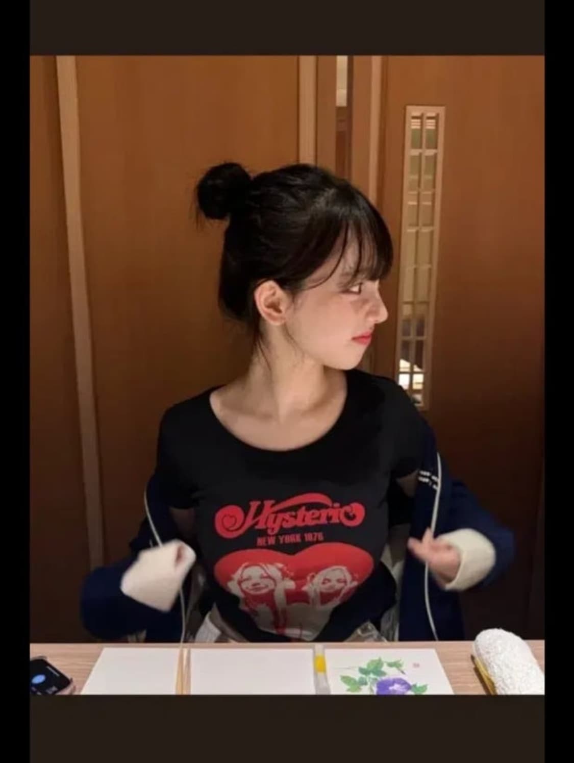 히스테릭 글래머 히스테릭 하트 치비 티셔츠 블랙 상품이미지2