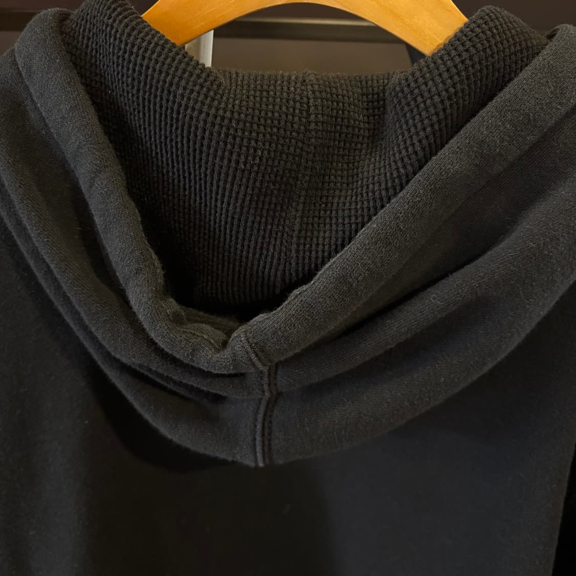 폴로 랄프로렌 와플 블랙 후드집업 상품이미지5