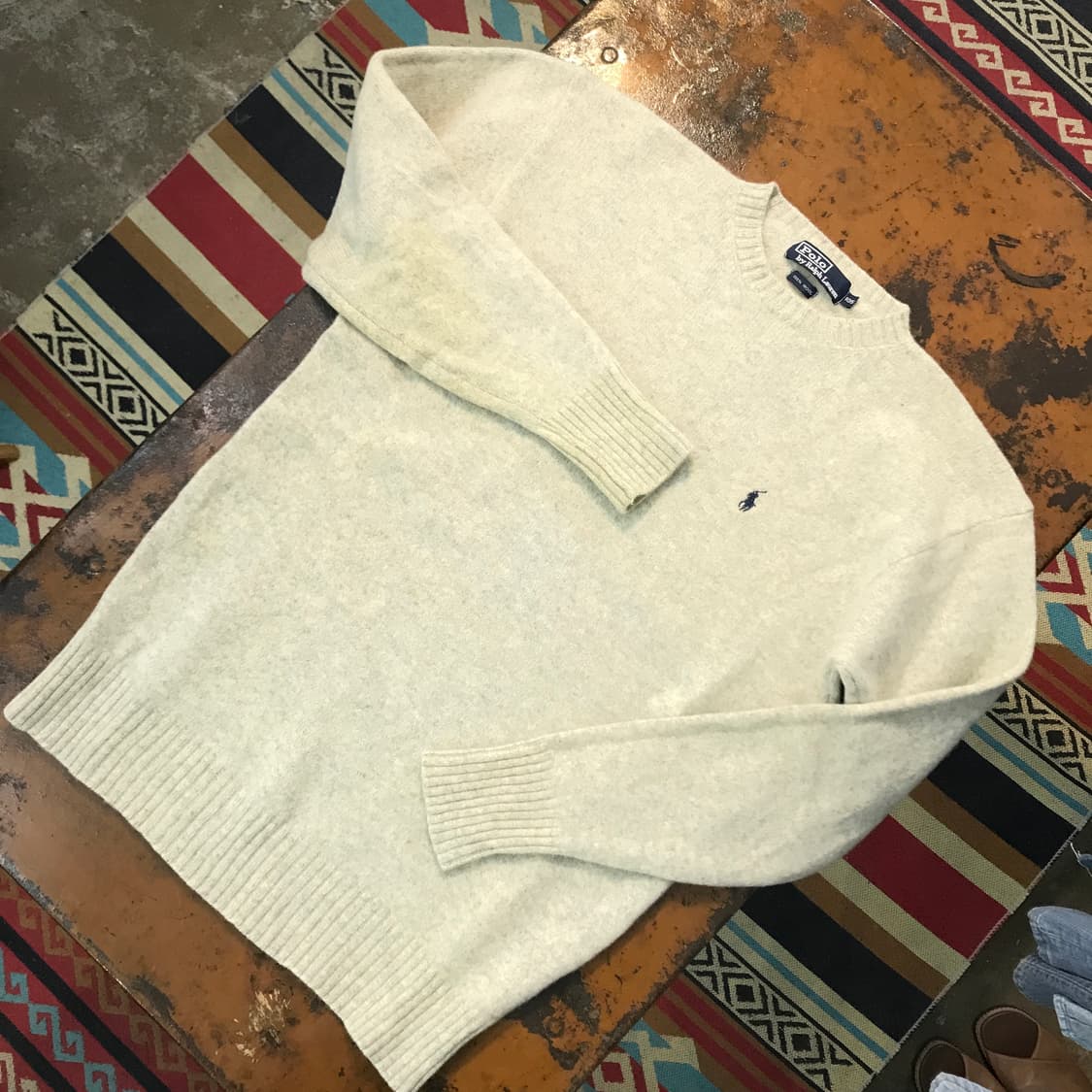 폴로랄프로렌 아이보리 보카시 울 스웨터 남성 105  상품이미지2