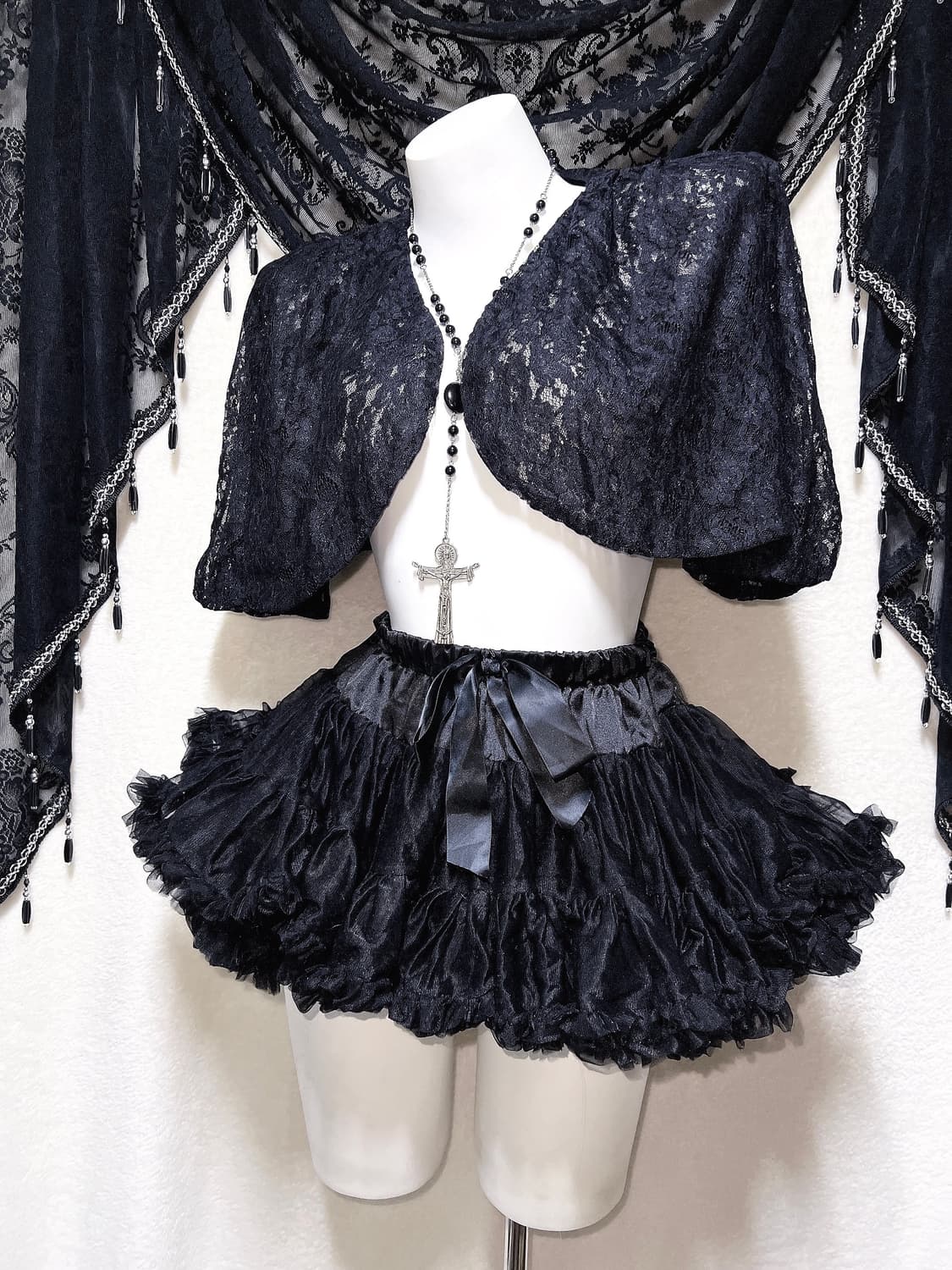 로맨틱고딕 고스로리 레이스 볼레로 가디건 다크페어리 갸루 오리엔탈 핀터 상품이미지6