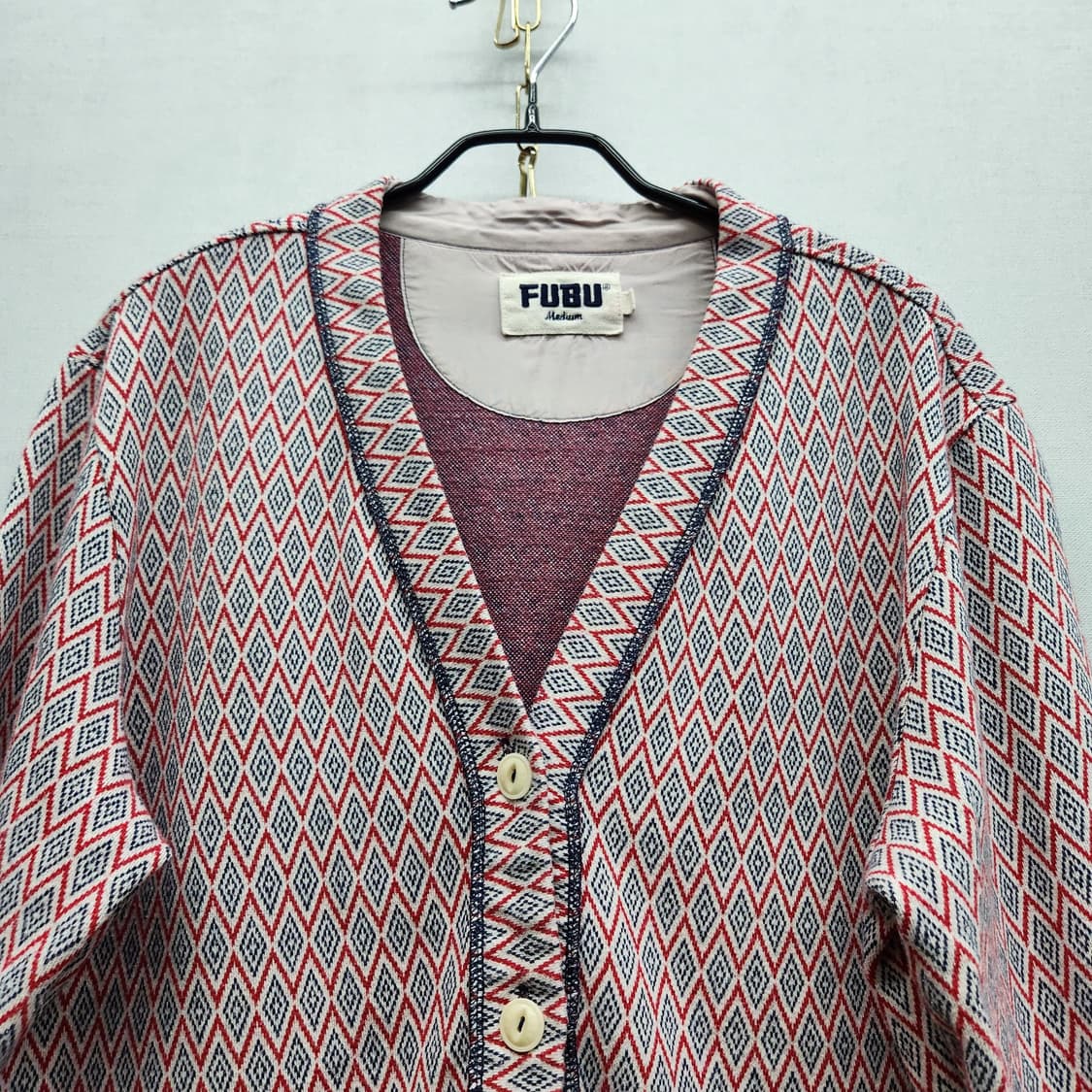 PUBU 푸부 다이아몬드 패턴 빈티지 가디건 M(M~L)남여공용 상품이미지2