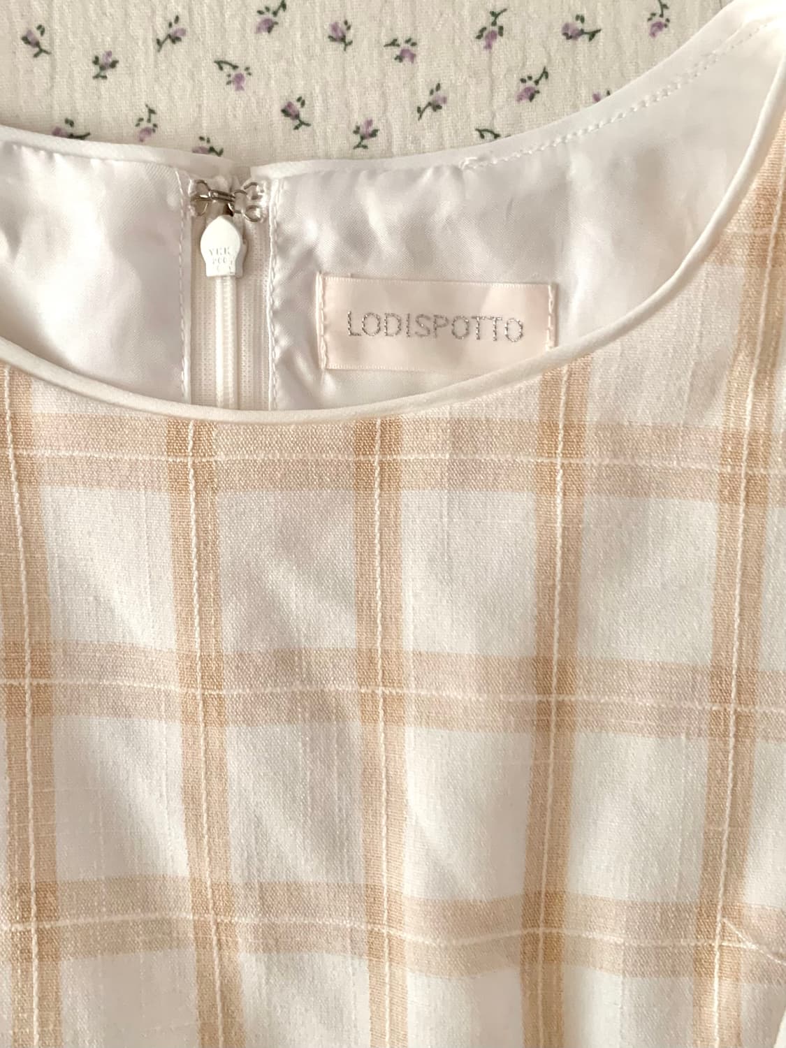 로디스포토 튤립 체크 크로쉐 원피스 상품이미지3