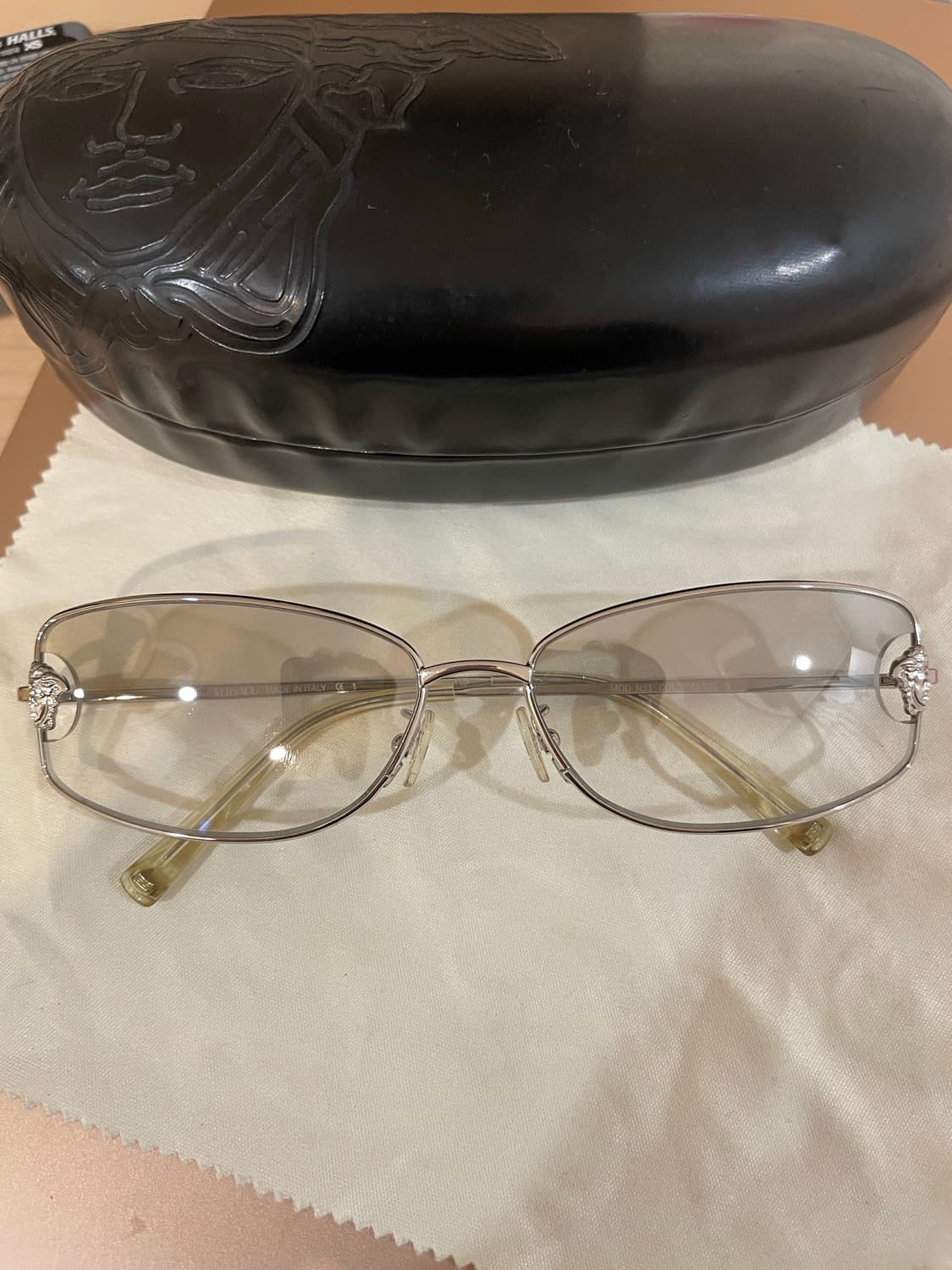 베르사체 실버 프레임 안경 로고안경 상품이미지4