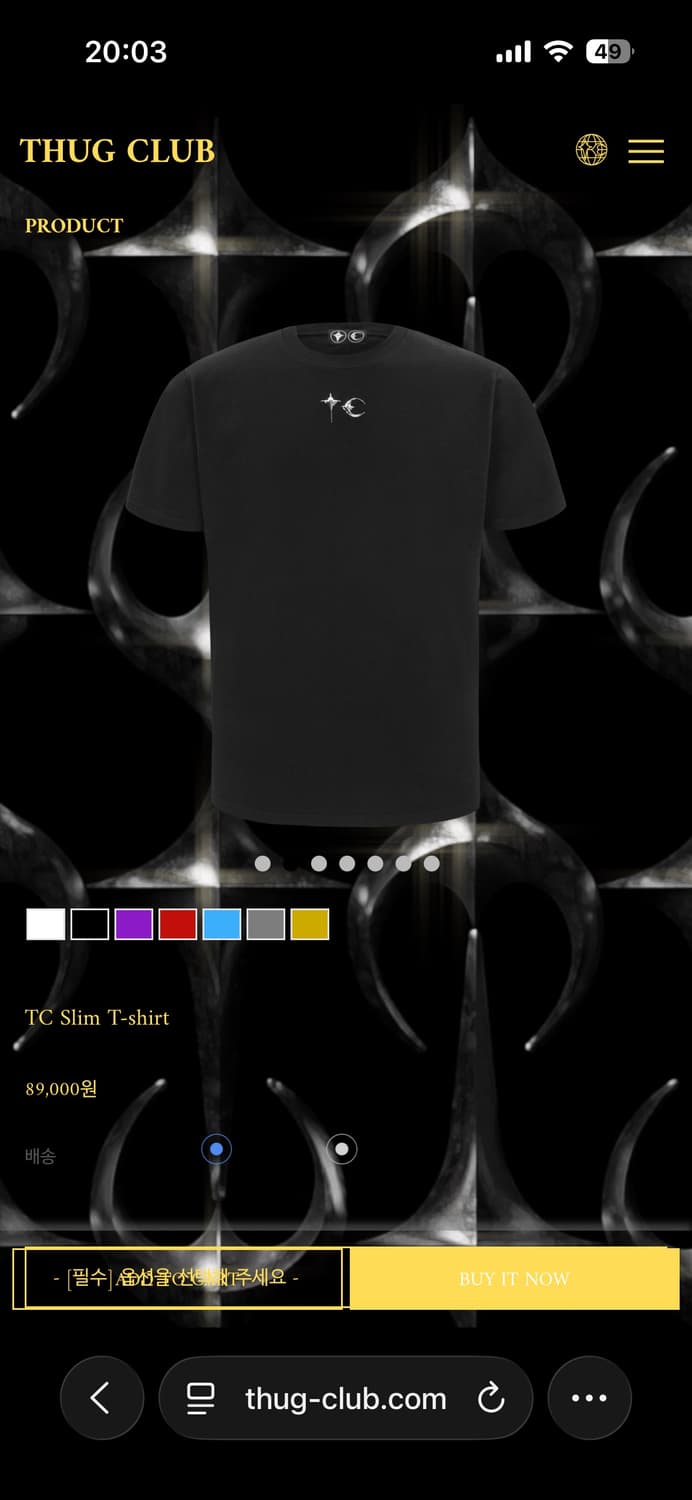 떠그클럽 슬림 반팔티 상품이미지4