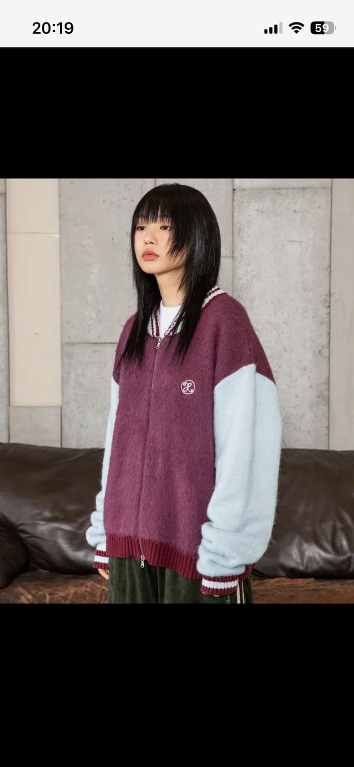 엑스톤즈 I LOVE PUPY 모헤오 니트 집업 M 상품이미지3