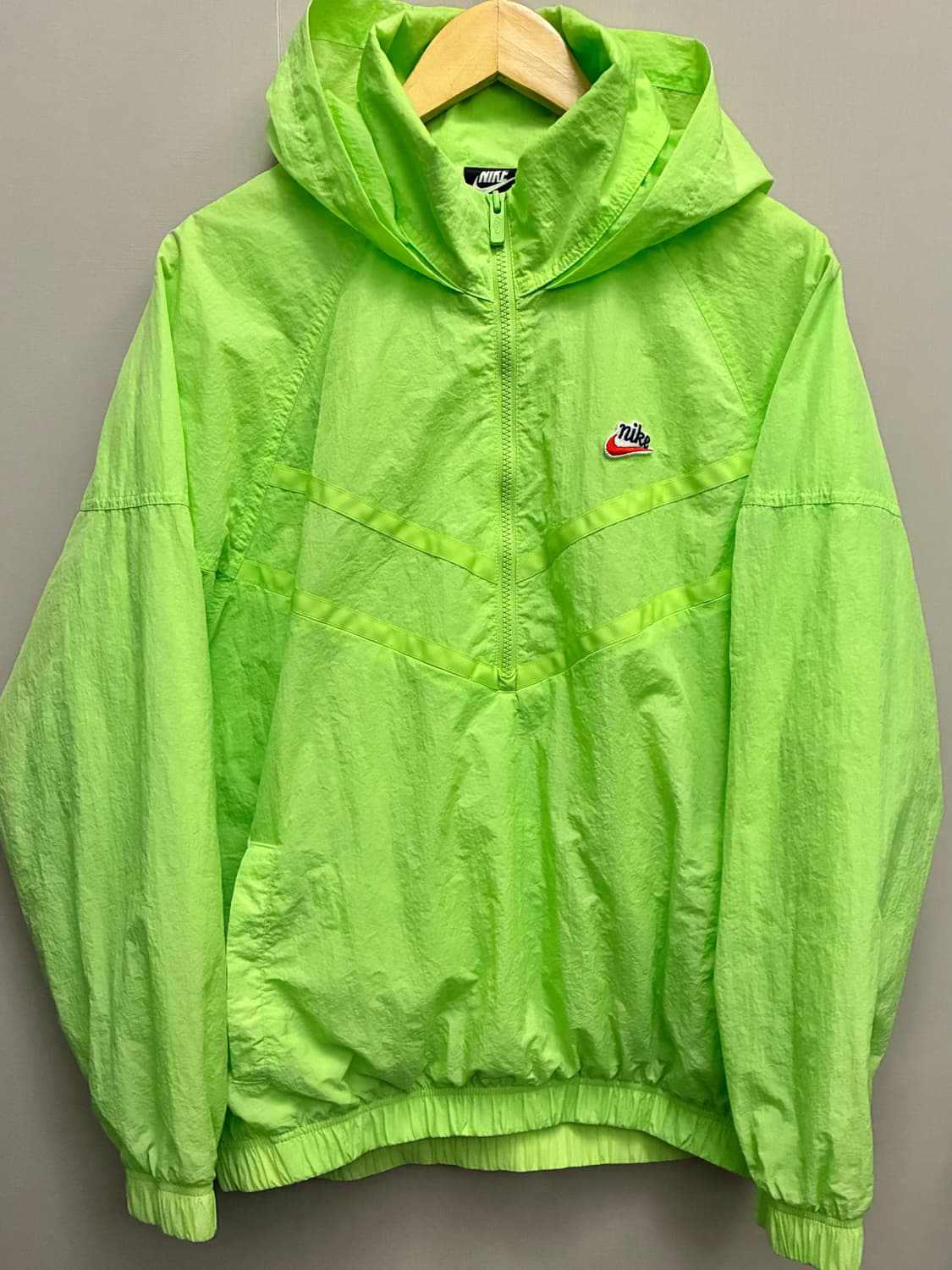 (XL)나이키 헤리티지 윈드러너 아노락 하프집업 바람막이자켓 형광 상품이미지1