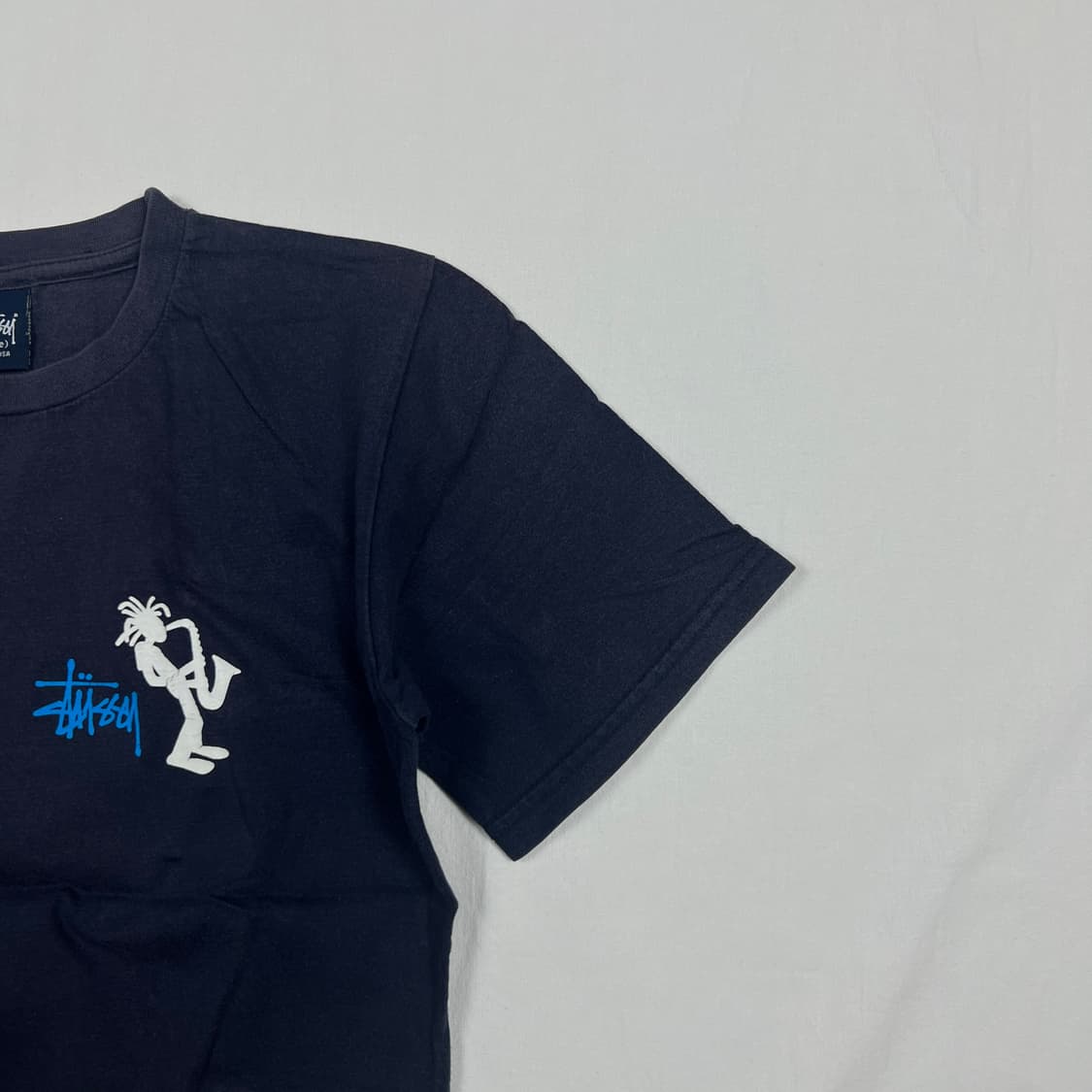 90’s 스투시 stussy 쉐도우맨 드레드락 색소폰 반팔티 상품이미지4