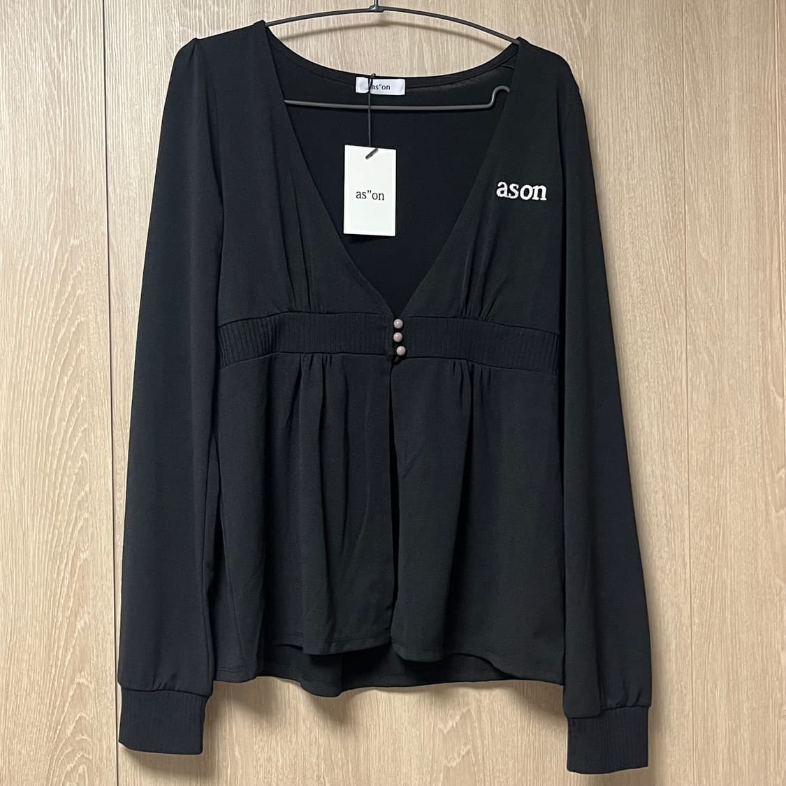 애즈온 ASON HEIZE CARDIGAN 가디건 블랙   상품이미지3