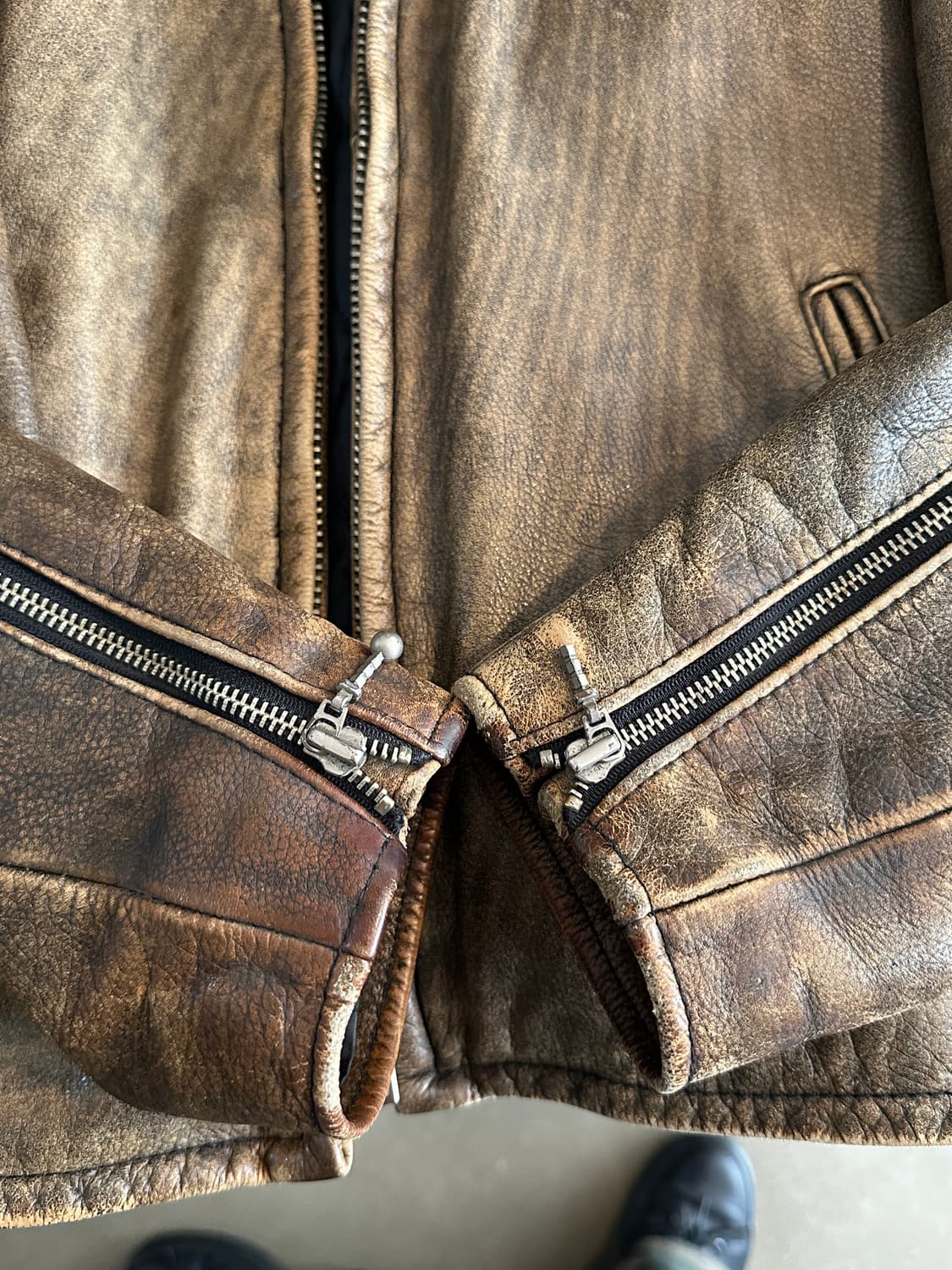 R.B.C 빈티지 레더 라이더 자켓 상품이미지7