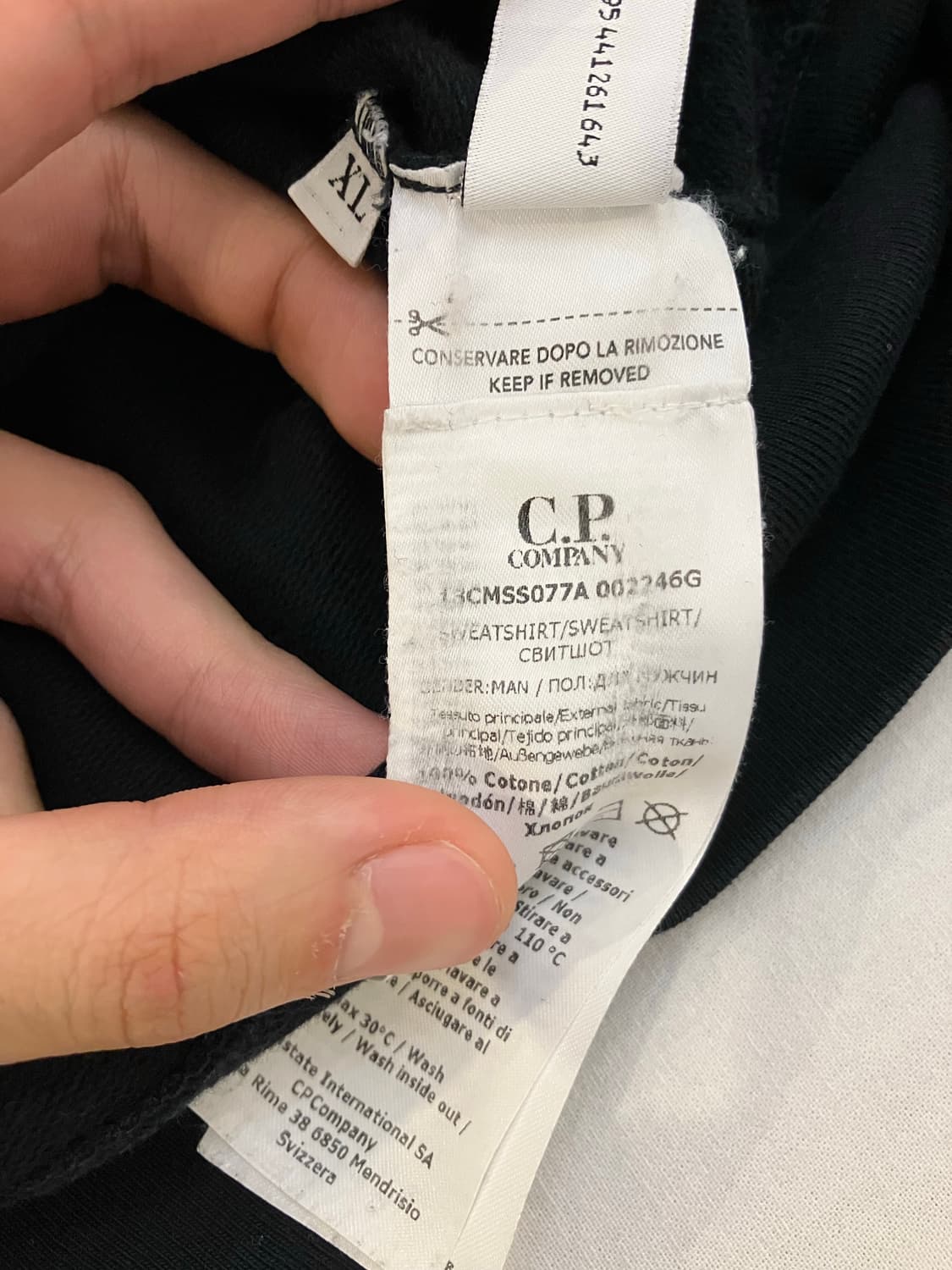 CP 컴퍼니 고글 렌즈 와펜 후드집업 블랙 상품이미지6