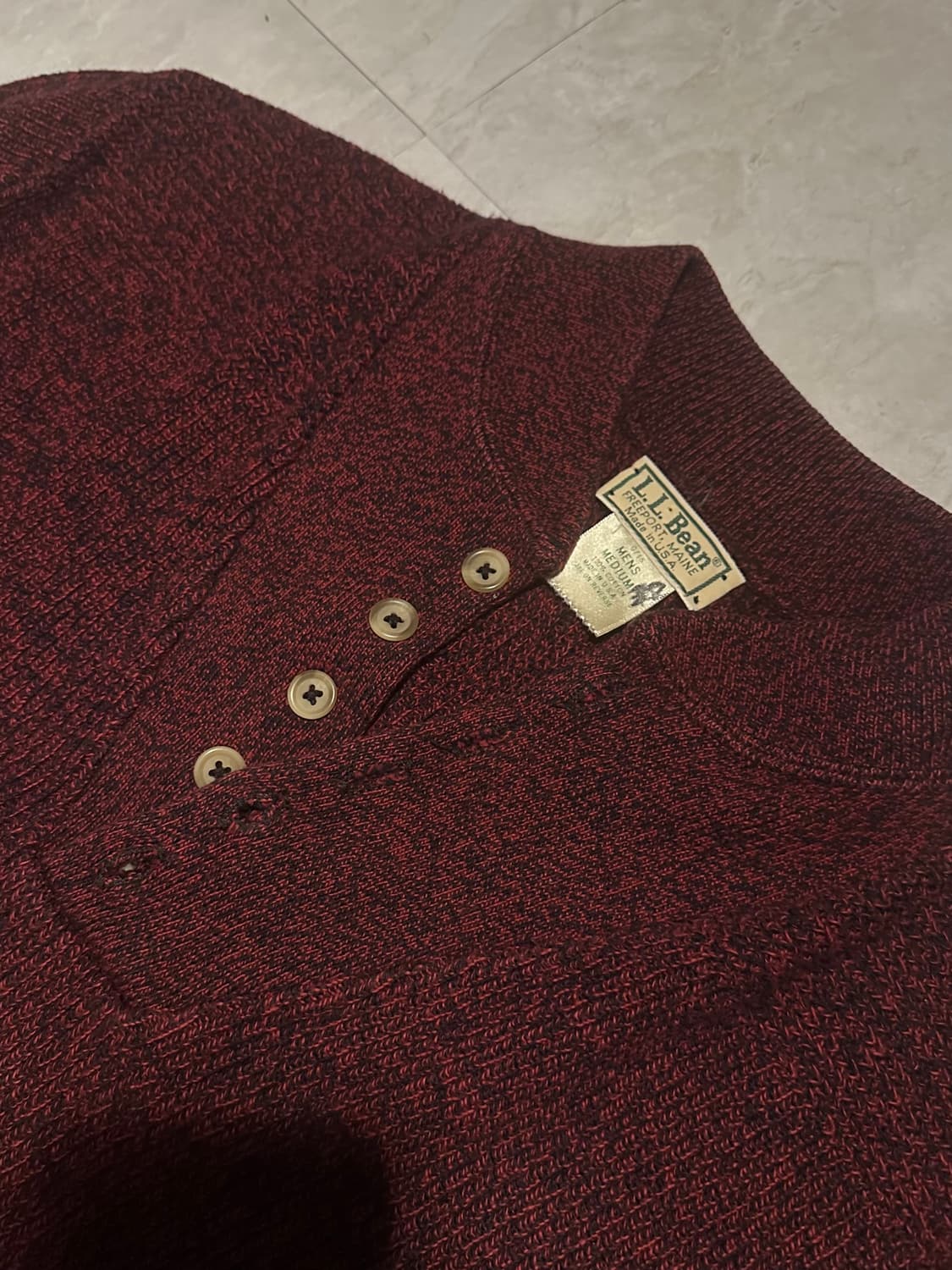 L.L.Bean 빈티지 버건디 니트 상품이미지3
