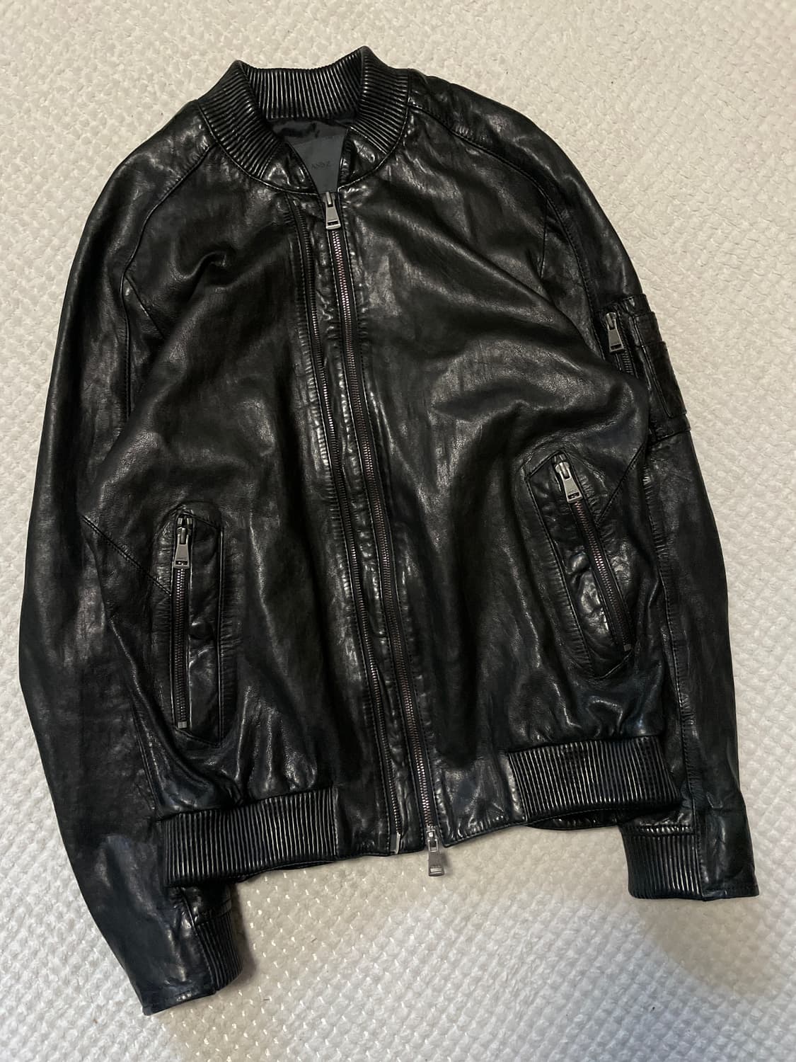 AND Z 웨스턴 무드 2WAY 램스킨 양가죽 바이커 레더 자켓 상품이미지6